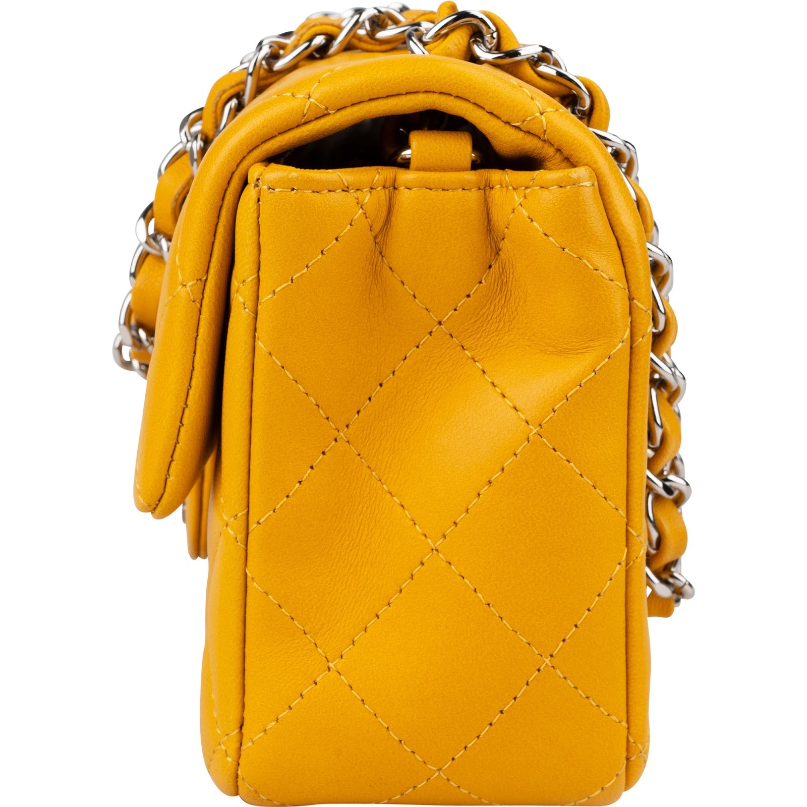 Chanel - Palladium Mini Rectangular Single Flap Crossbody Bag
