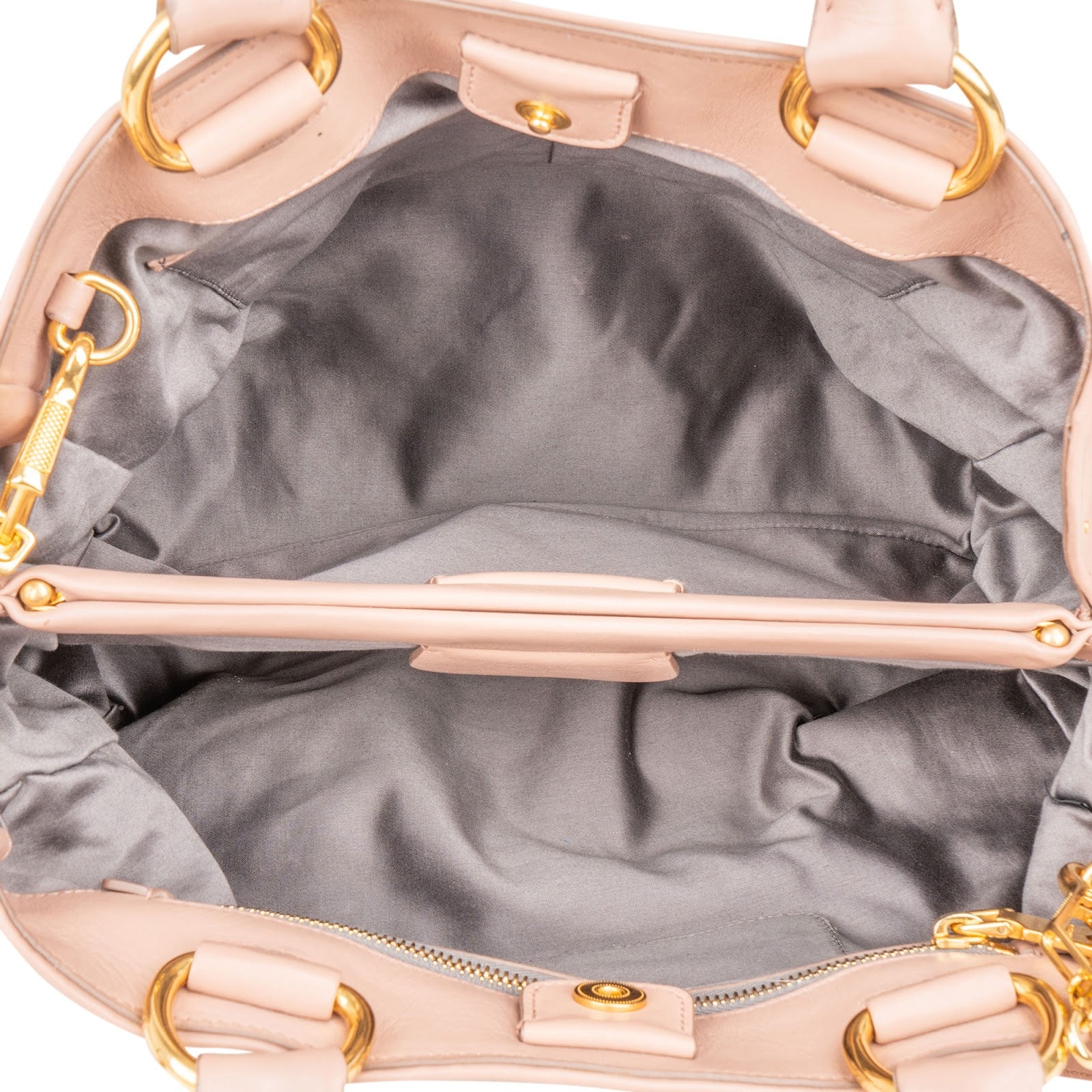 Miu Miu Studded Vitello Lux Tote Handbag