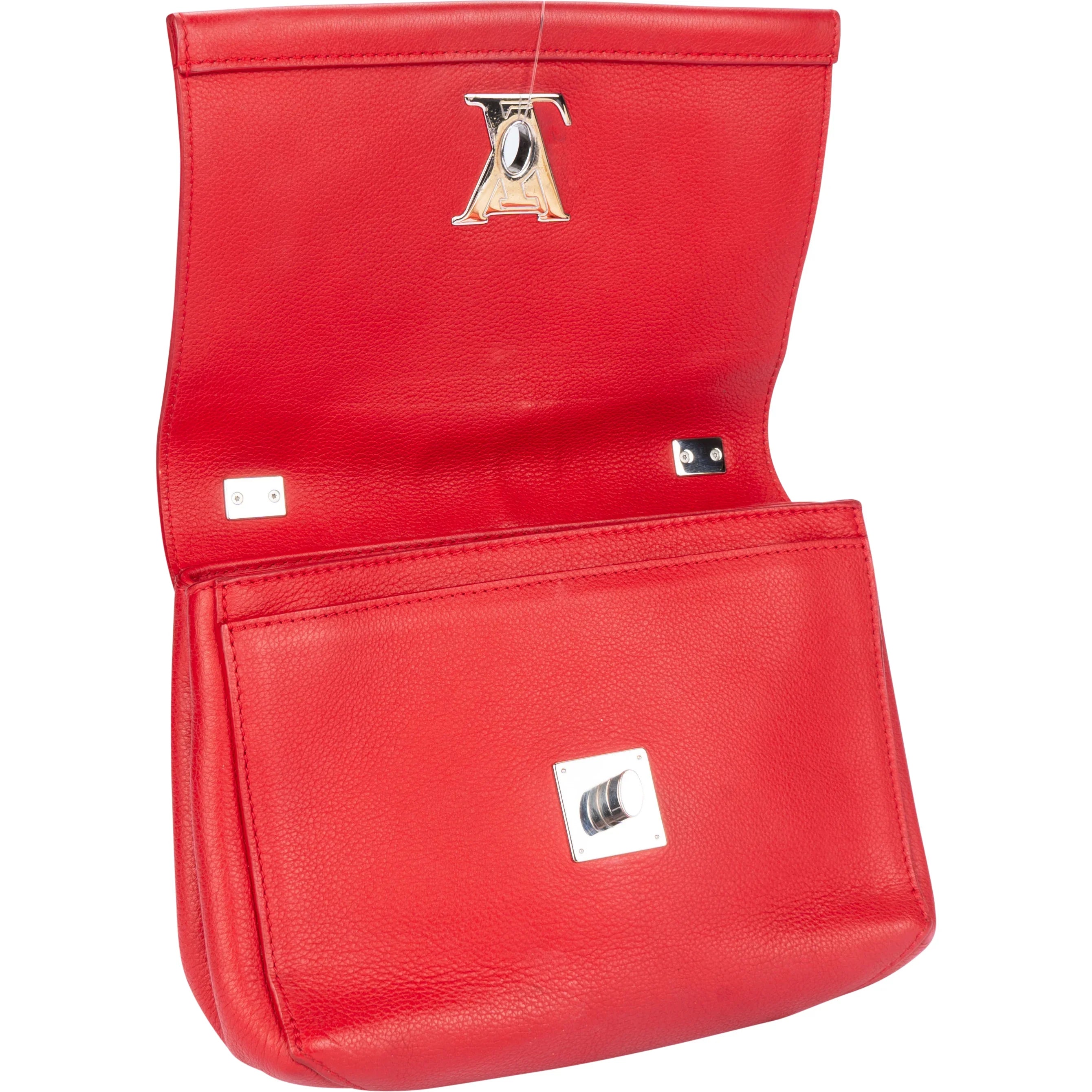 Louis Vuitton Lockme BB Red Leather Crossbody Bag