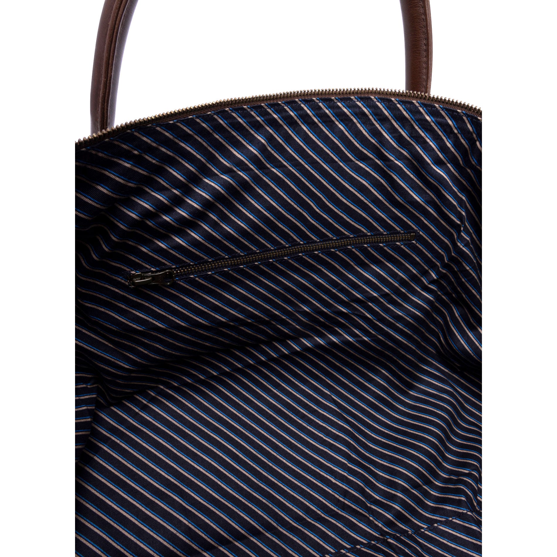 Leder Weekender Willow - BROWN/New Stripes