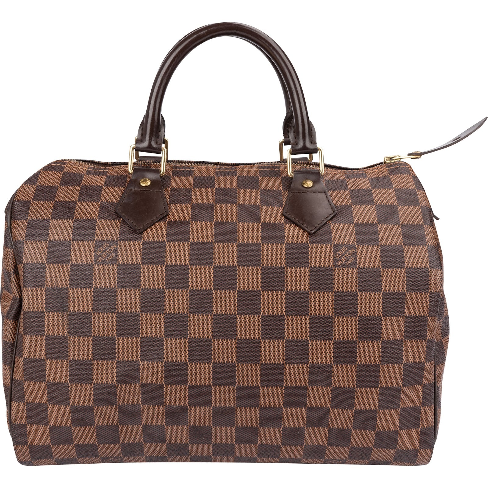 Louis Vuitton Monogram Damier Ebene Speedy 30 Boston Bag