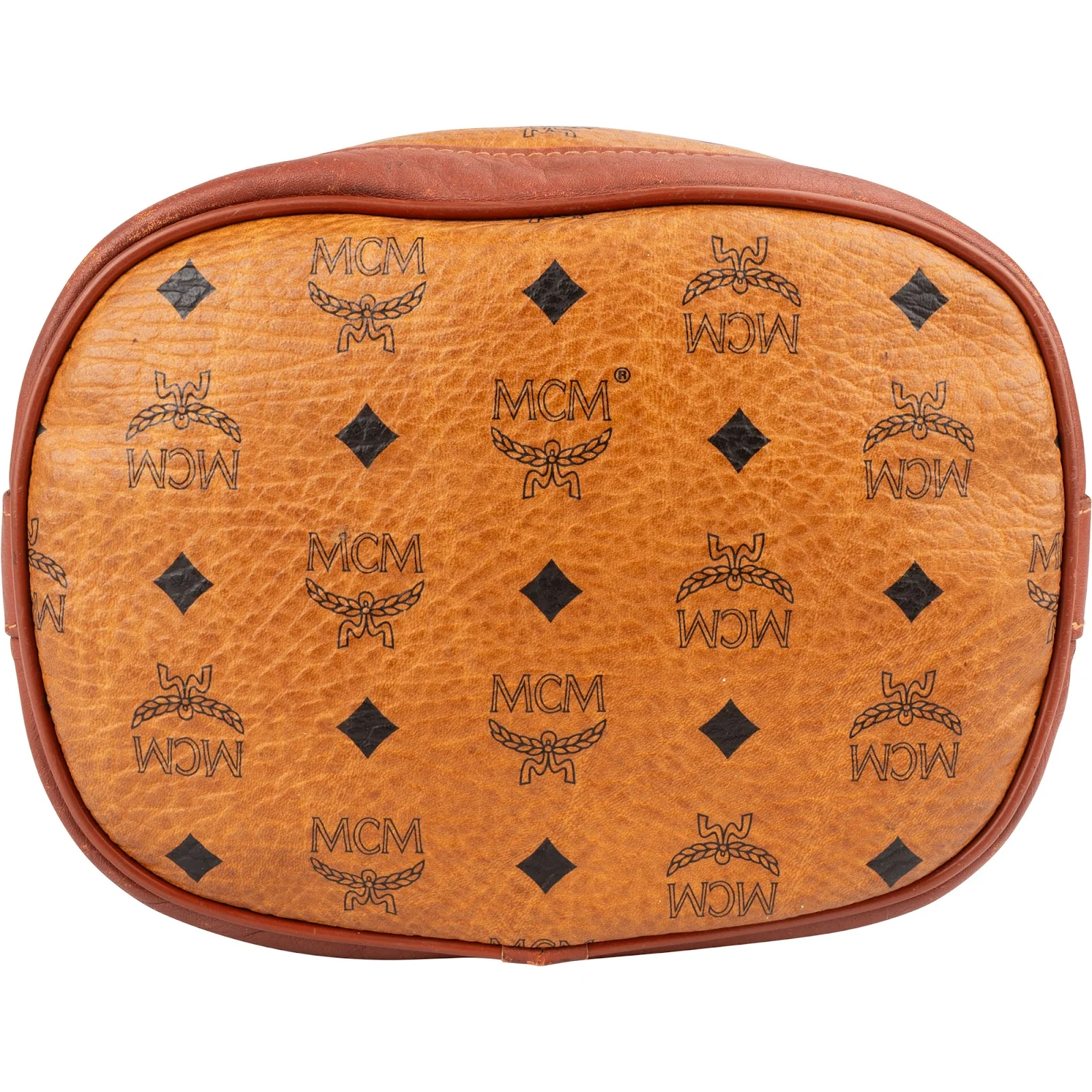 MCM Monogram Visetos Drawstring Bucket Crossbody Bag