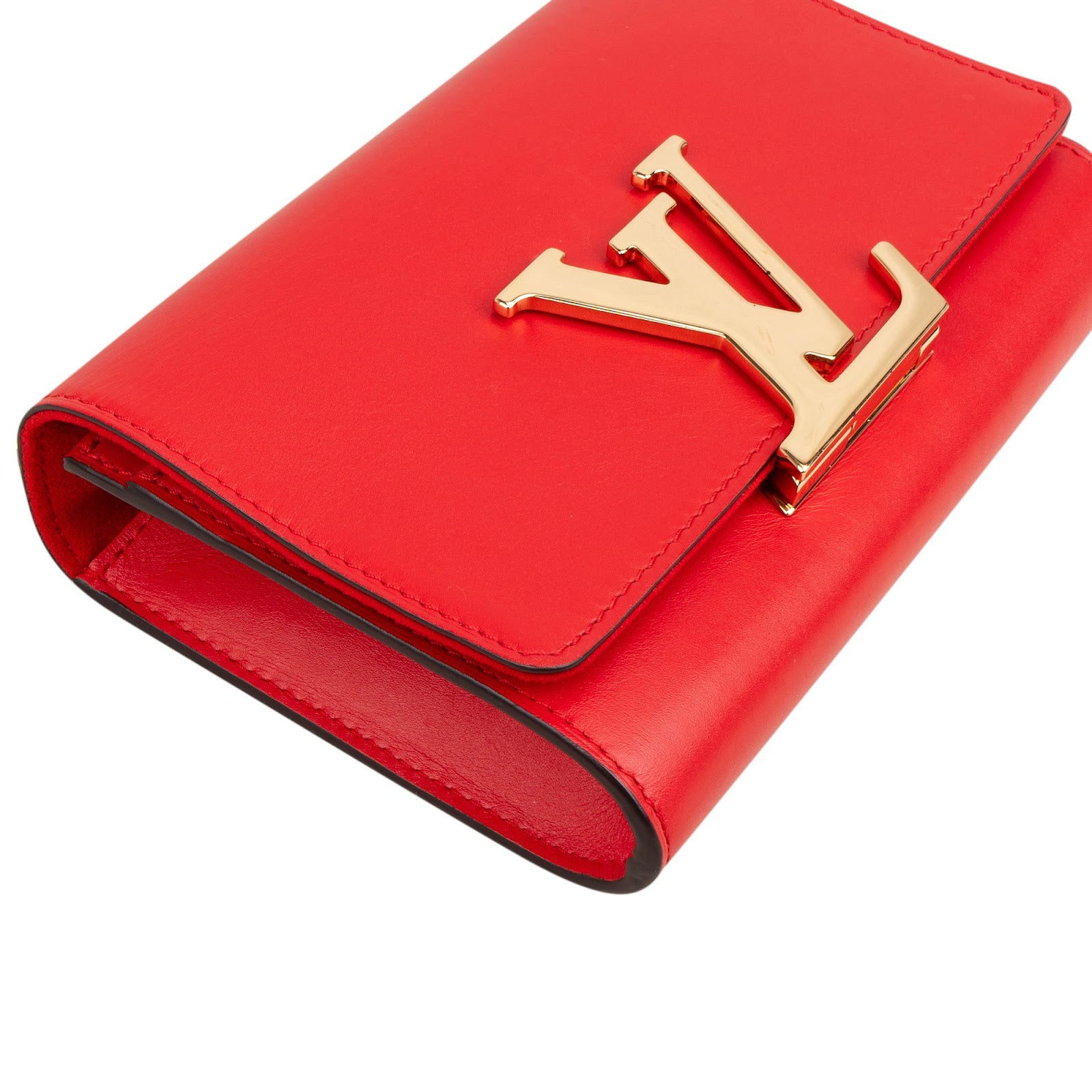 Louis Vuitton Rouge Leather Louise MM Crossbody Bag