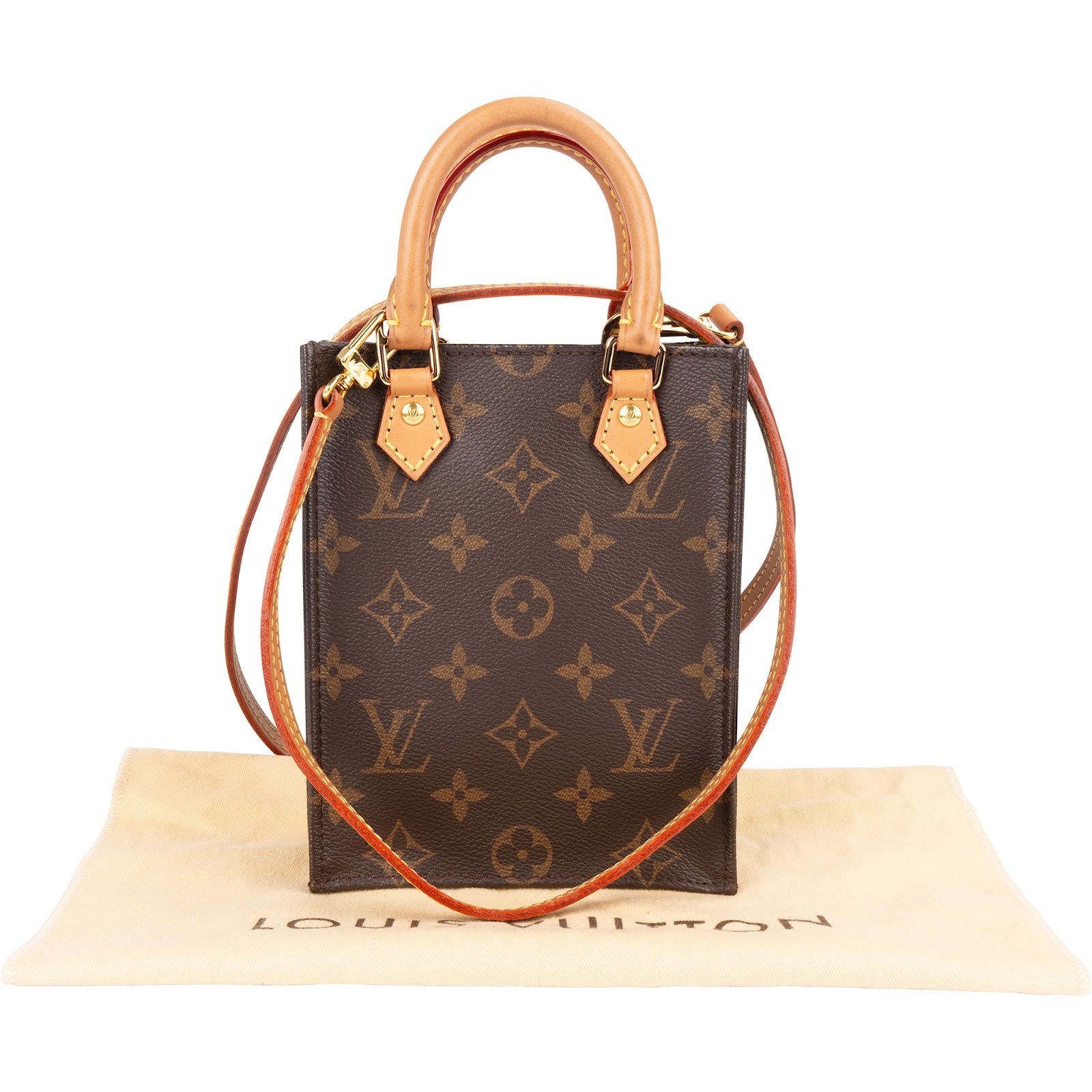 Louis Vuitton Monogram Canvas Petit Sac Plat Handbag