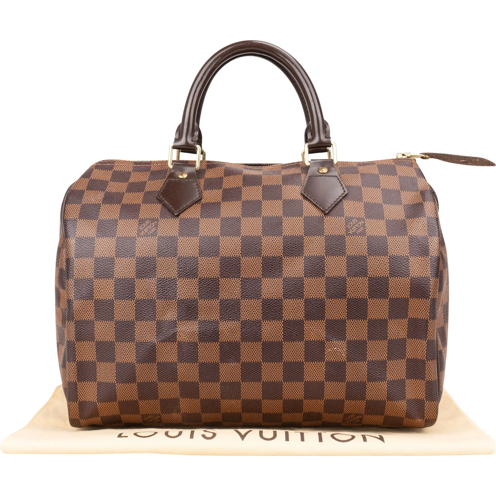 Louis Vuitton Monogram Damier Ebene Speedy 30 Boston Bag