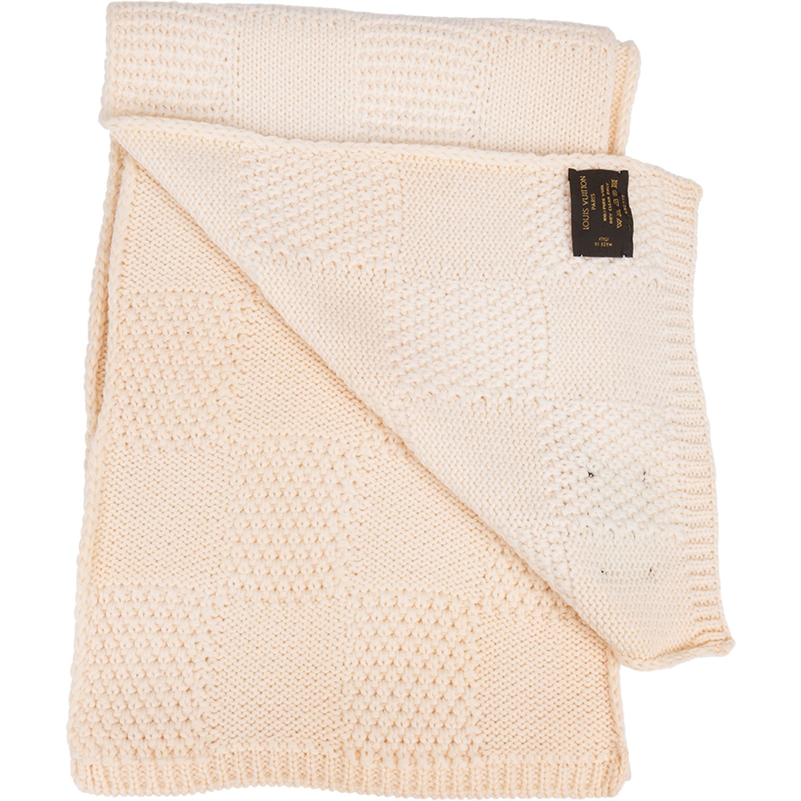 Louis Vuitton - Pure Wool Knit Damier Schal