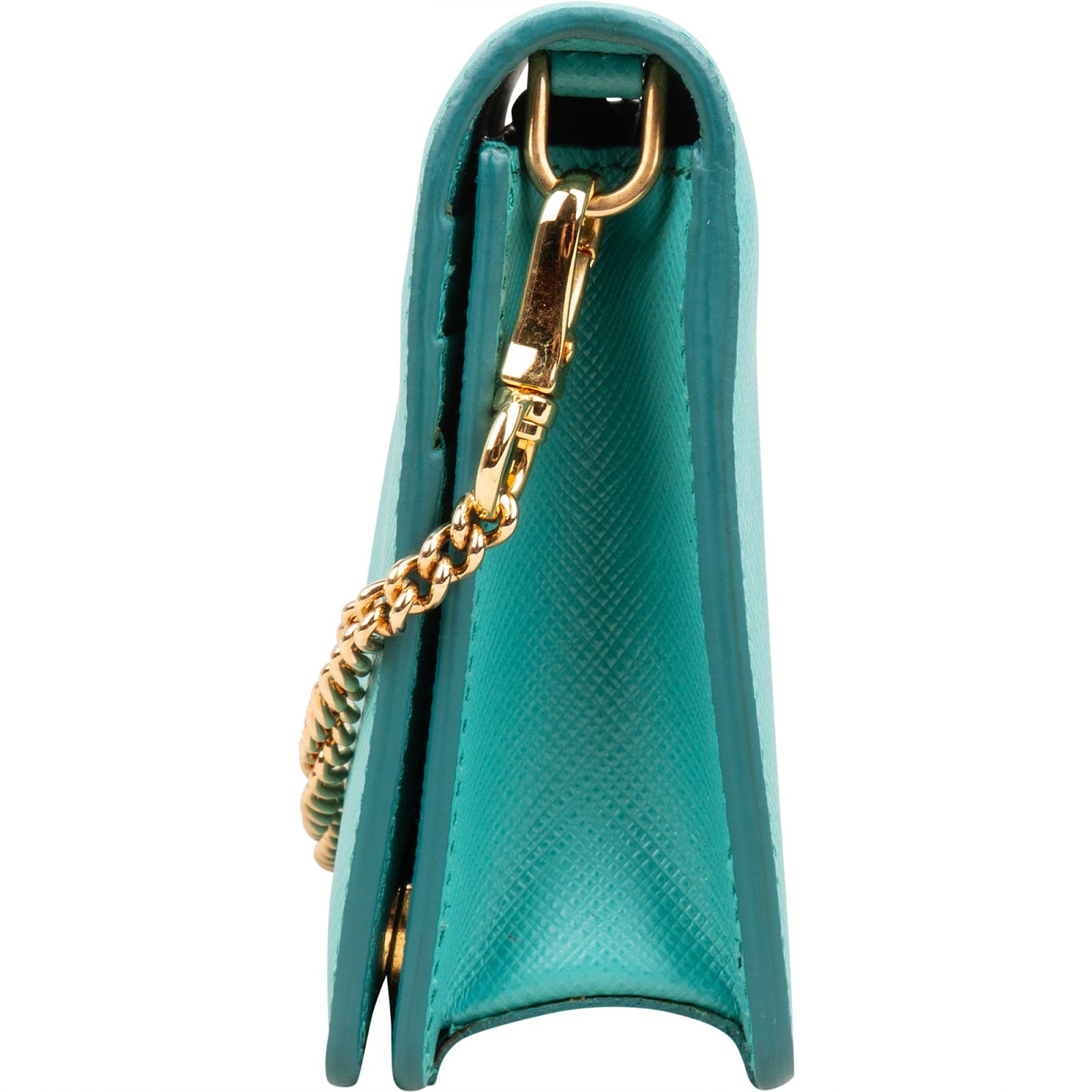 Prada Saffiano Leather Wallet On Chain