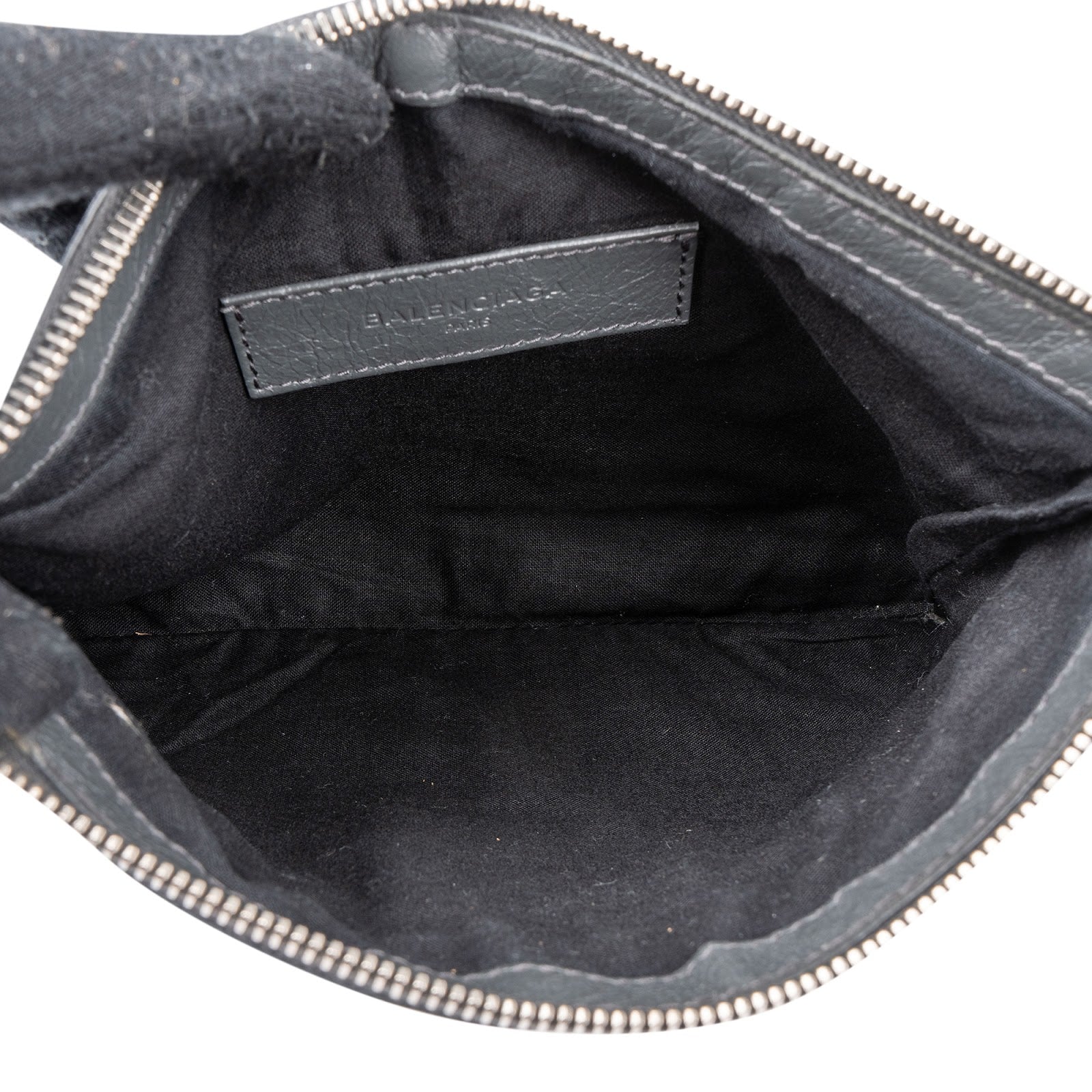 Balenciaga Grey Arena Leather Classic Clutch