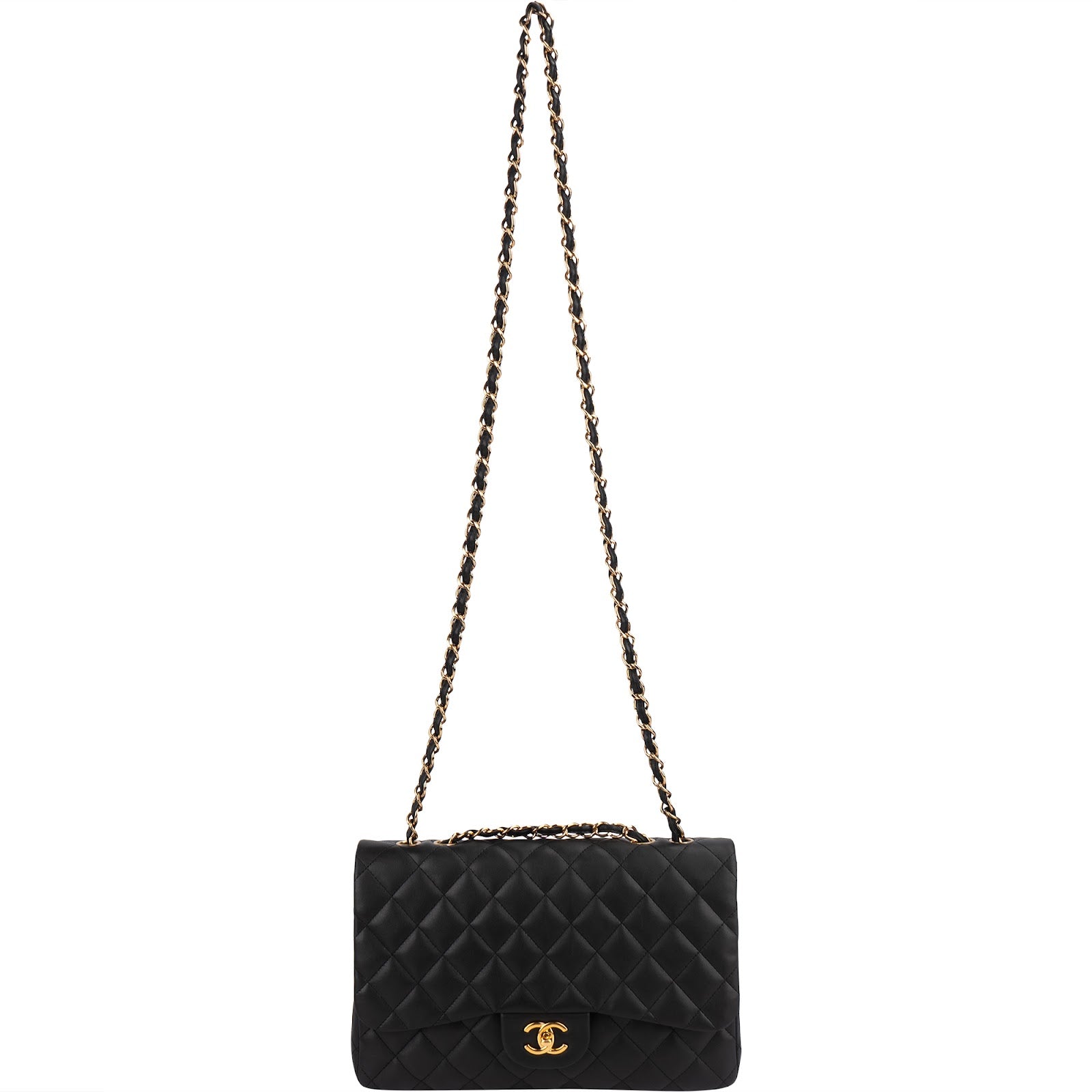 Chanel Quilted Lambskin Jumbo Single Flap Shoulder Bag