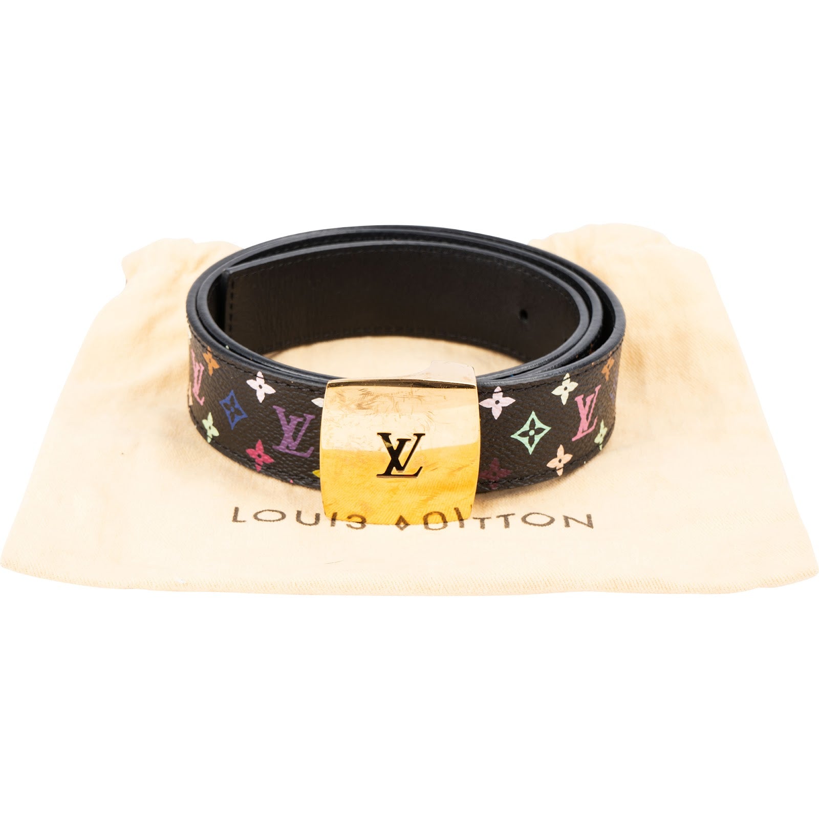 Louis Vuitton – Monogram Murakami Multicolor Initiales-riem