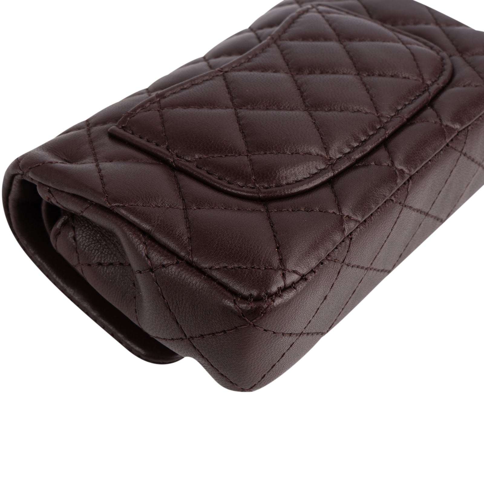 Chanel Quilted Lambskin Extra Mini Double Flap Pendant Bag