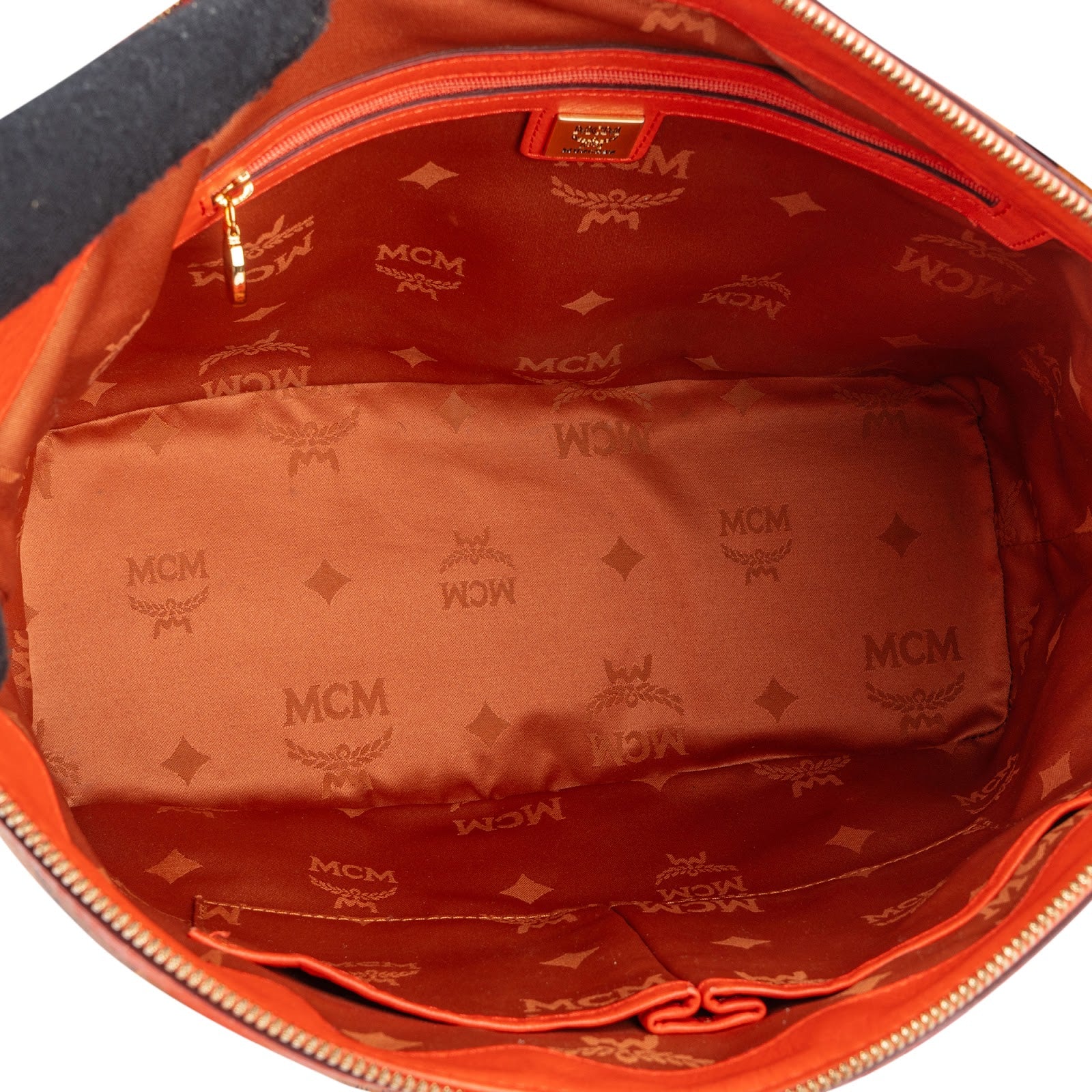 MCM Visetos Monogram Top Zip Shopper Shoulder Bag