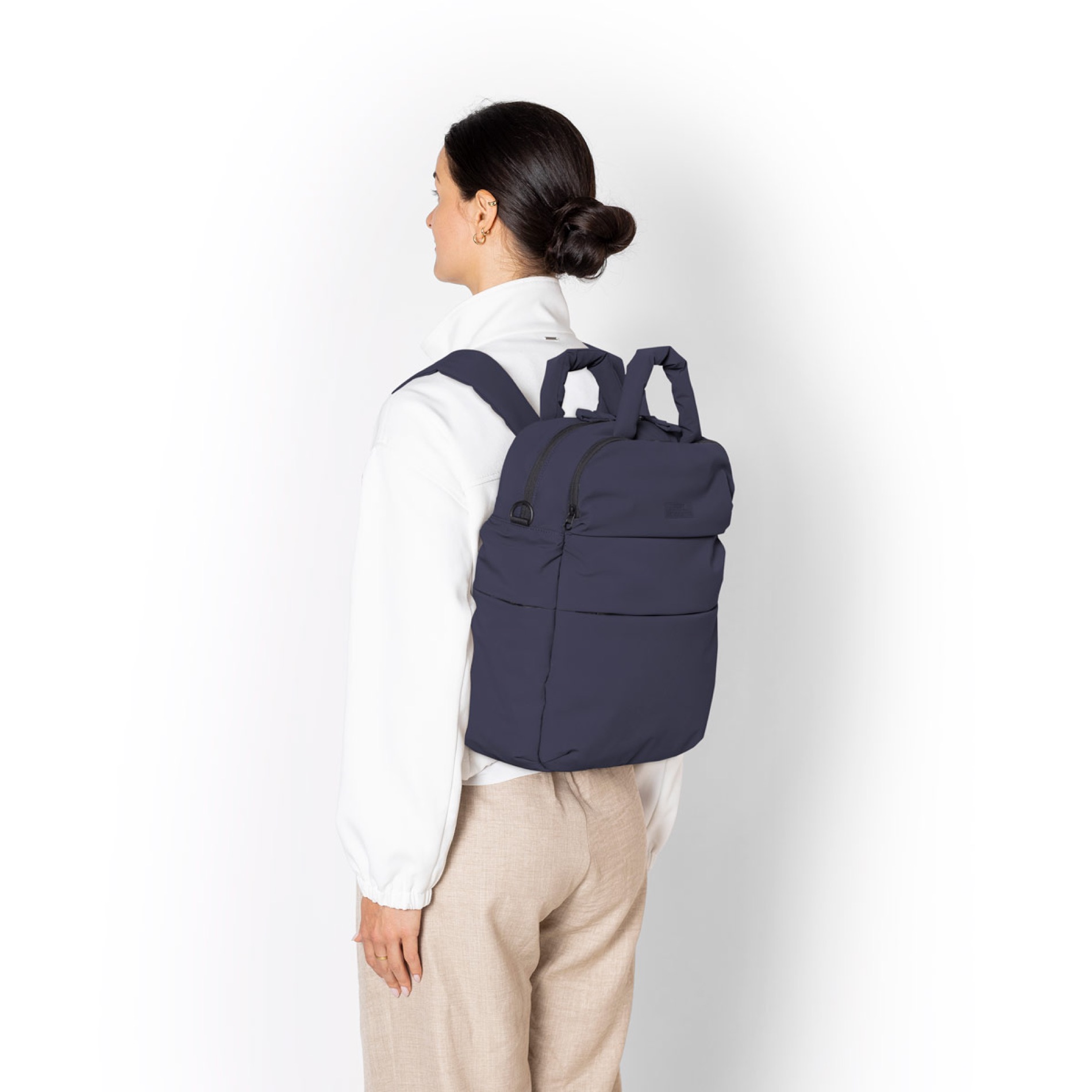 Posuto Puffy Backpack Moss - Dark Navy