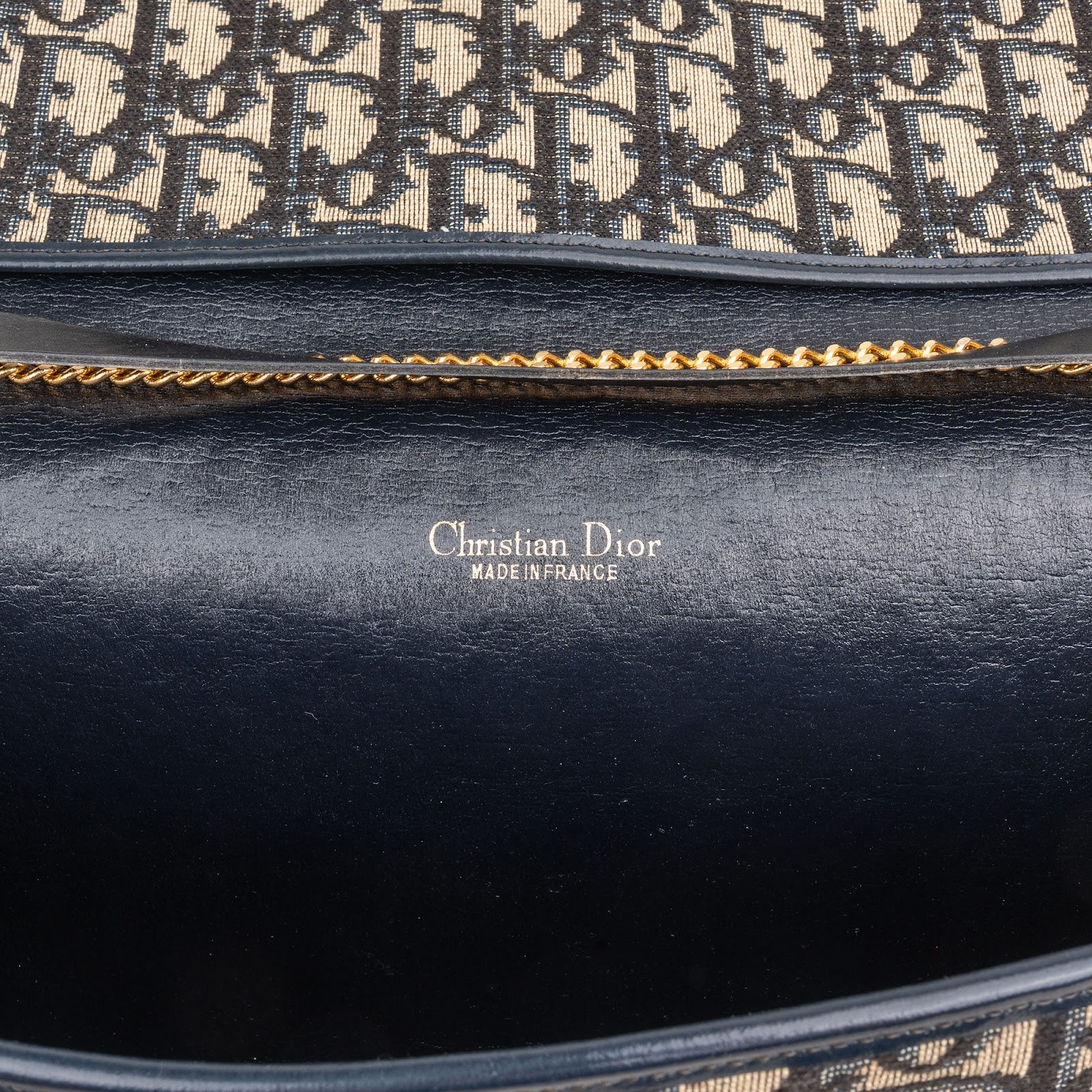 Christian Dior Trotter Monogram Vintage Flap Shoulder Bag