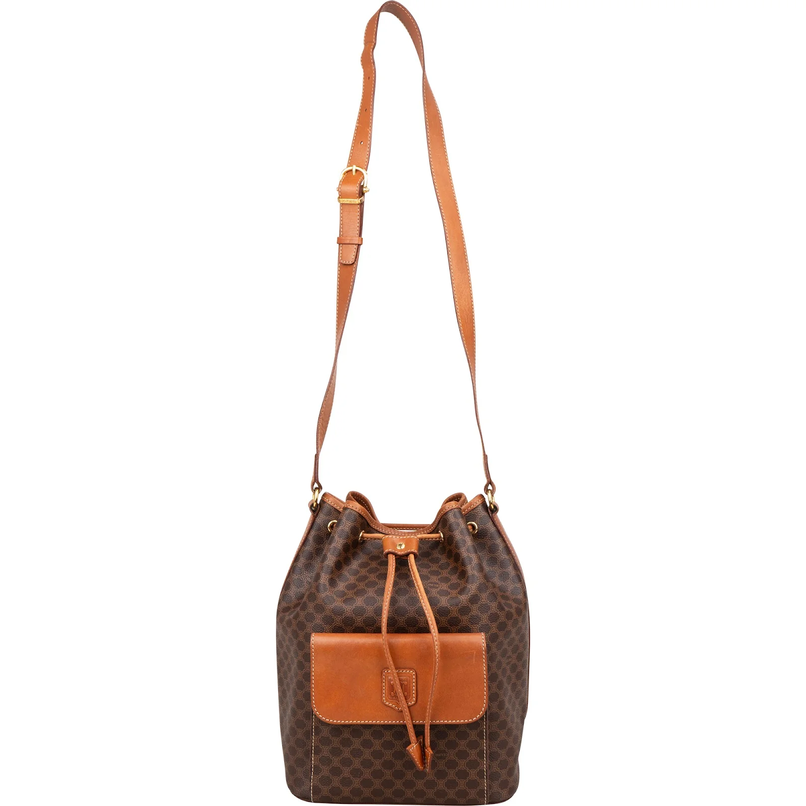 Celine Macadam Monogram Bucket Crossbody Bag