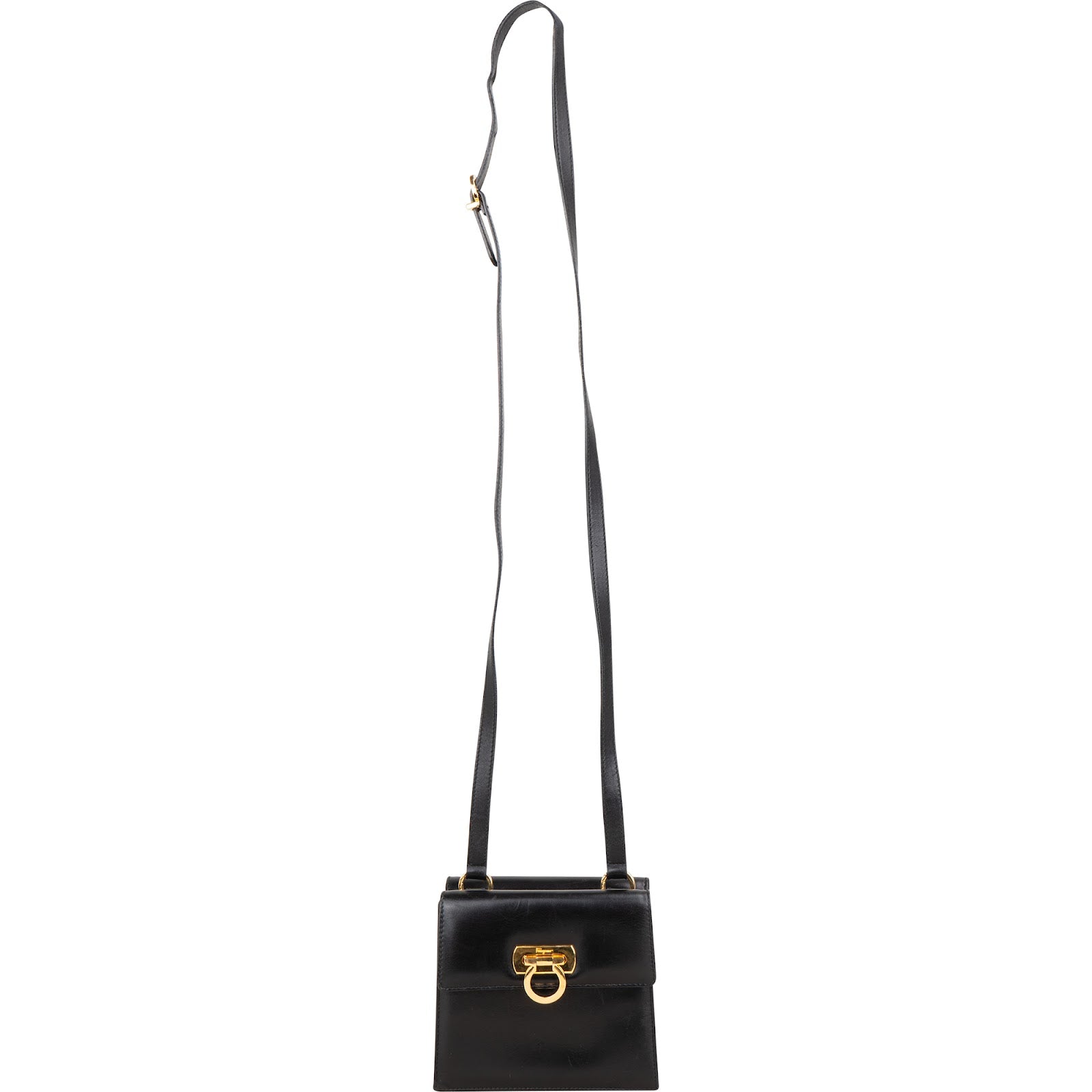 Salvatore Ferragamo Leather Gancini Flap Crossbody Bag