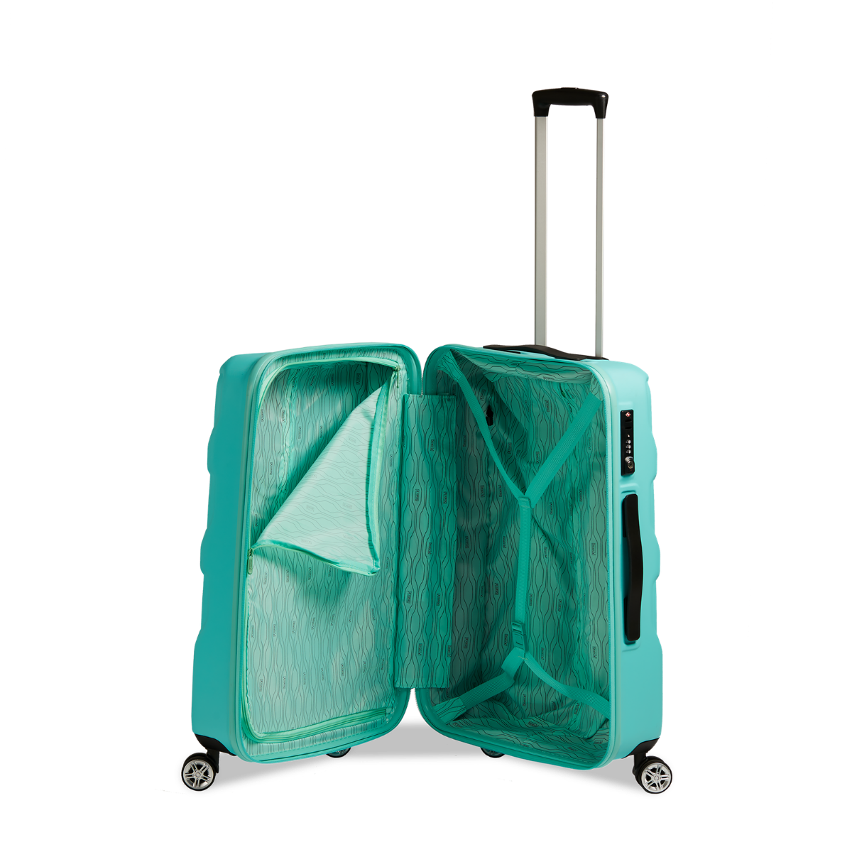 3-tlg. Hartschalen-Koffer-Set mit 4 Rollen, Arrow 2 - Turquoise