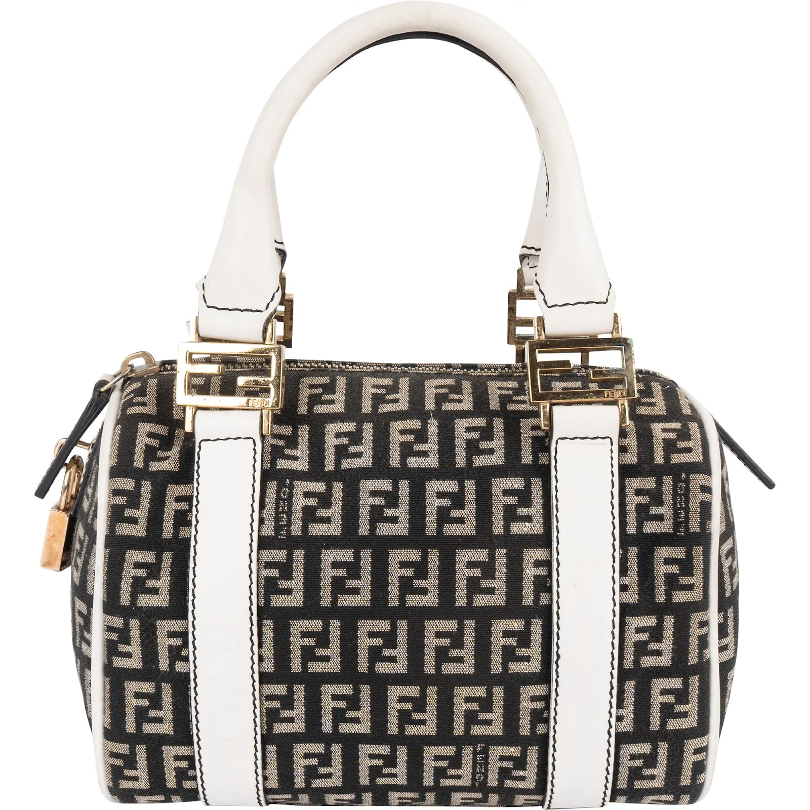 Fendi Monogram FF Mini Boston Bag