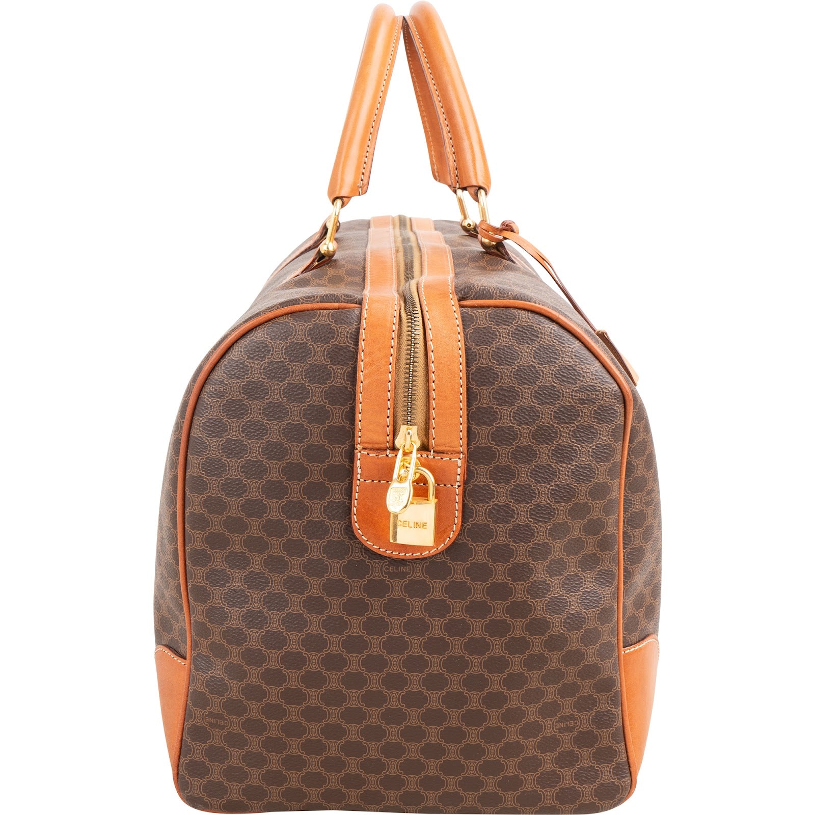 Céline – Torba podróżna Boston 50 z płótna Monogram Macadam