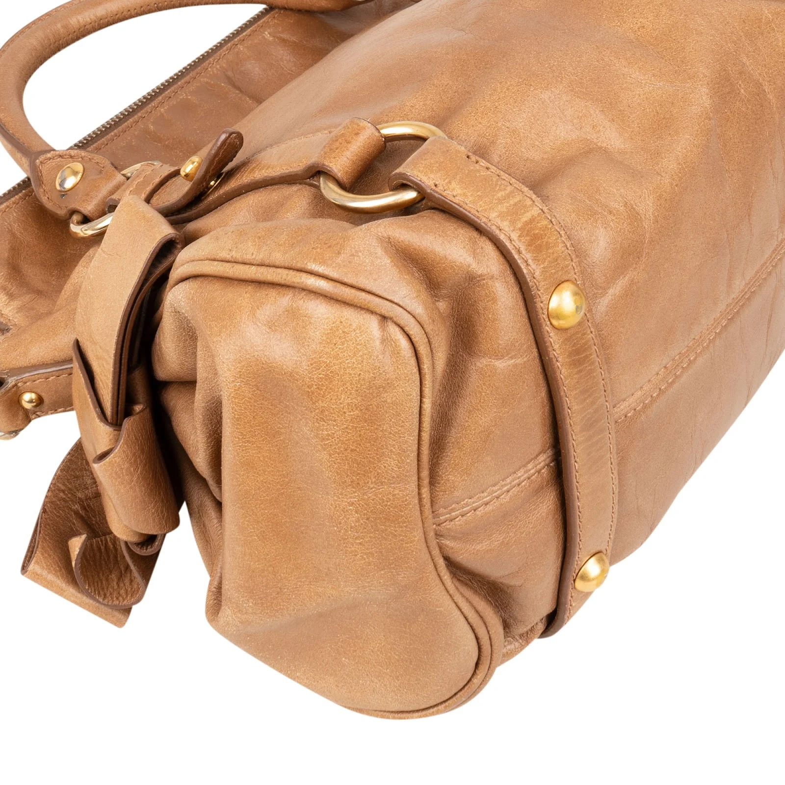 Miu Miu Vitello Lux Bow Bag Handbag