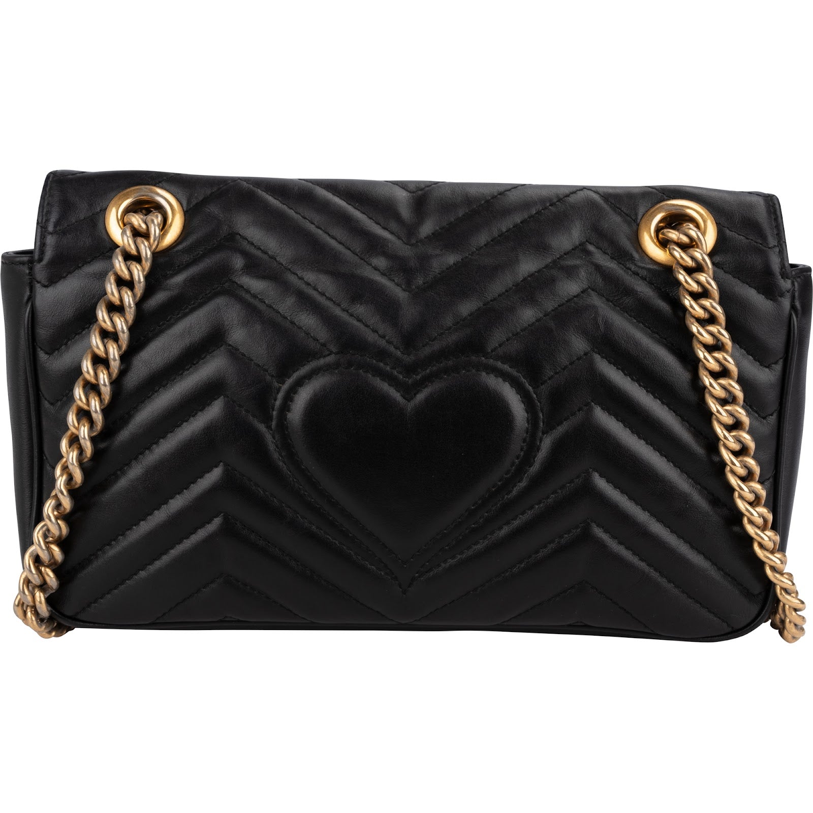 GUCCI Matelassé Leather GG Marmont Crossbody Bag