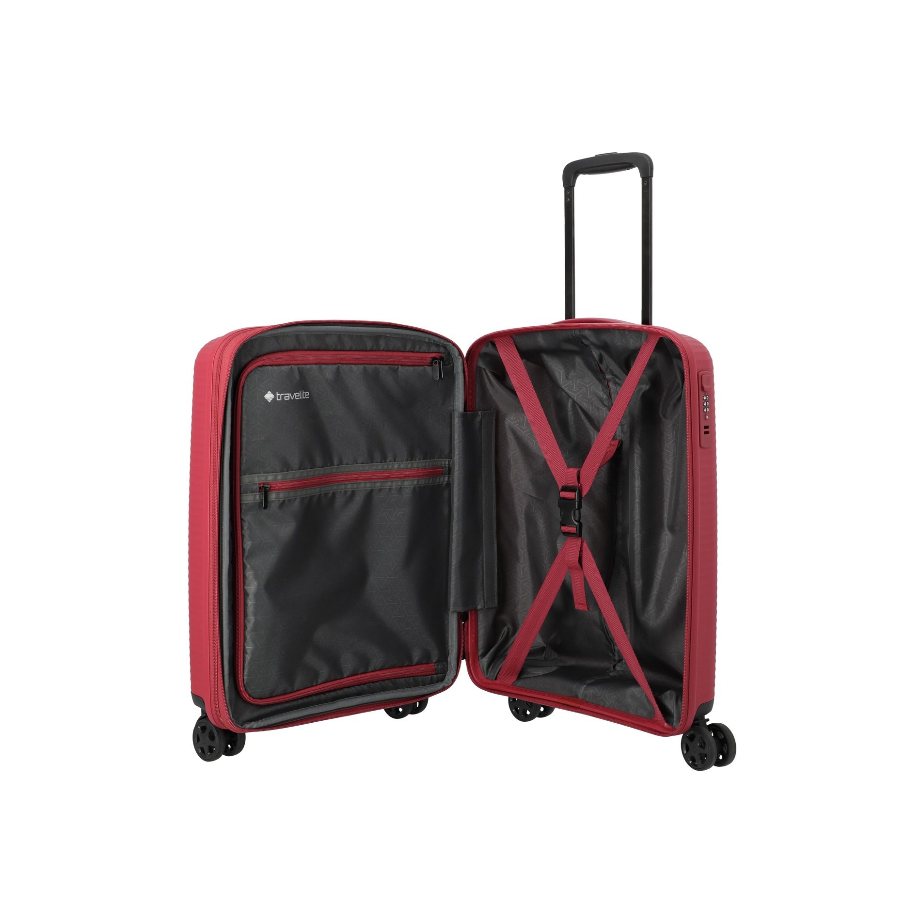 AIR STRIPE Kabinengepäck S (55 cm) erweiterbar - Red