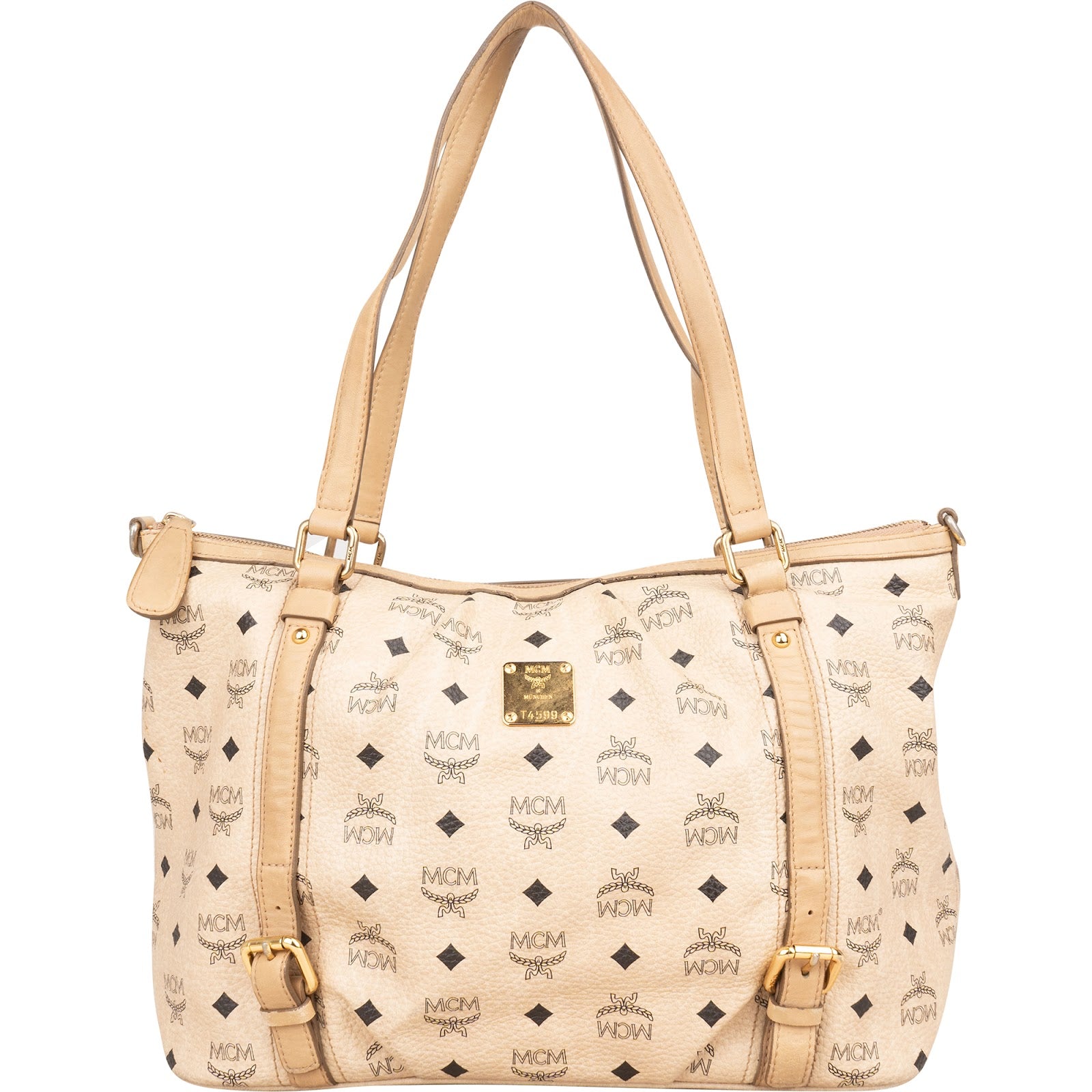 MCM Monogram Visetos Satchel Tote Shoulder Bag