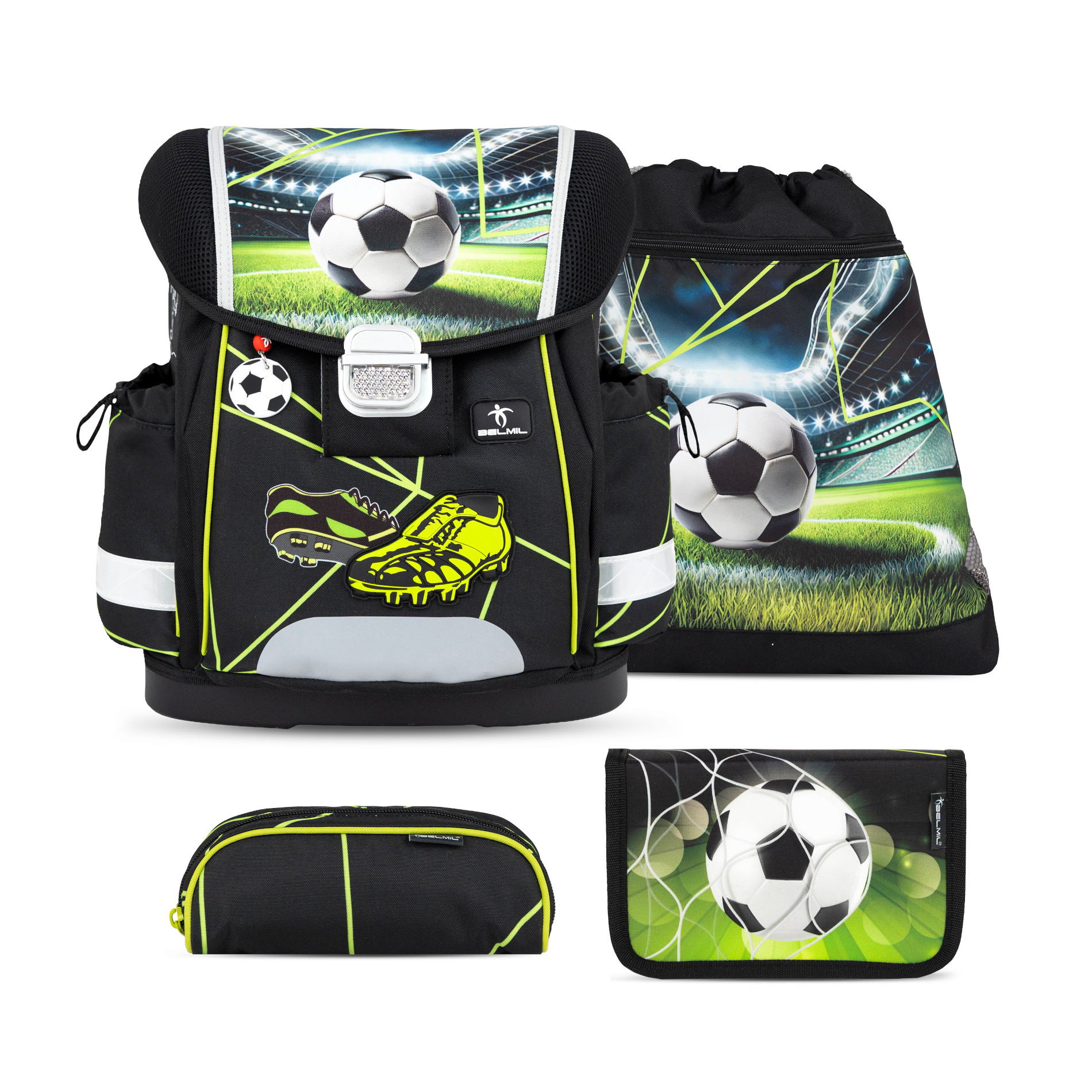 Belmil Classy ergonomisches Schulranzen-Set 4-teilig "Champion's Kick"