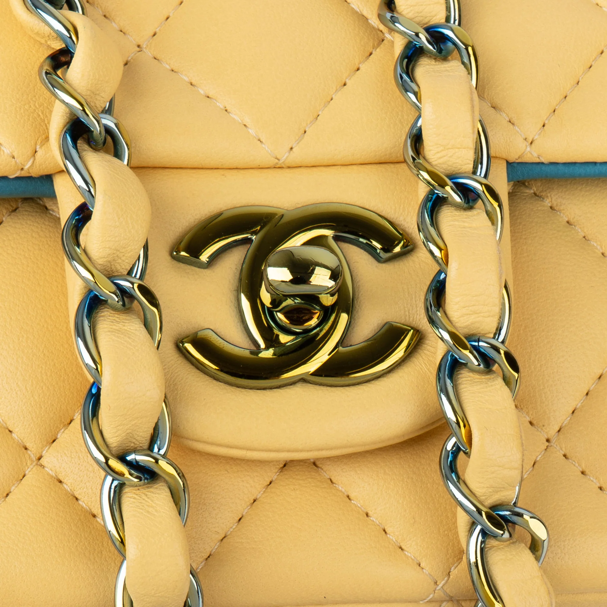 Chanel Quilted Lambskin Single Flap Crossbody Bag