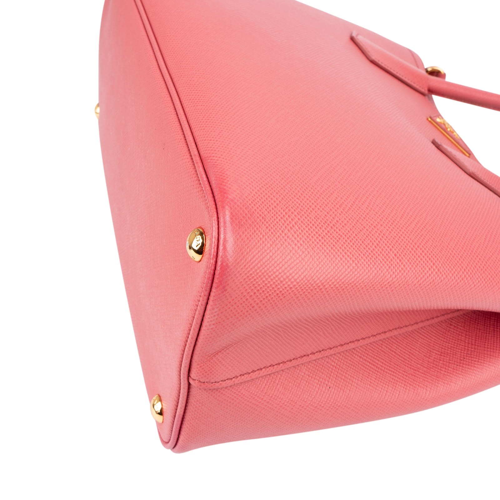 Prada - Roze Saffiano-handtas met dubbele riem