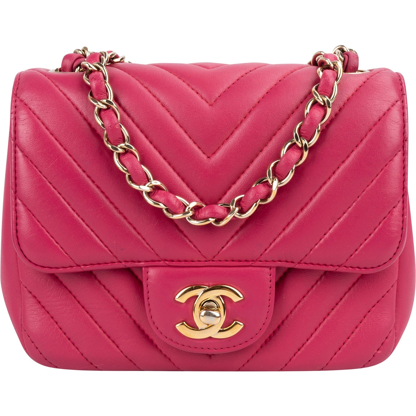 Chanel Chevron Lambskin Rectangular Mini Flap Crossbody Bag