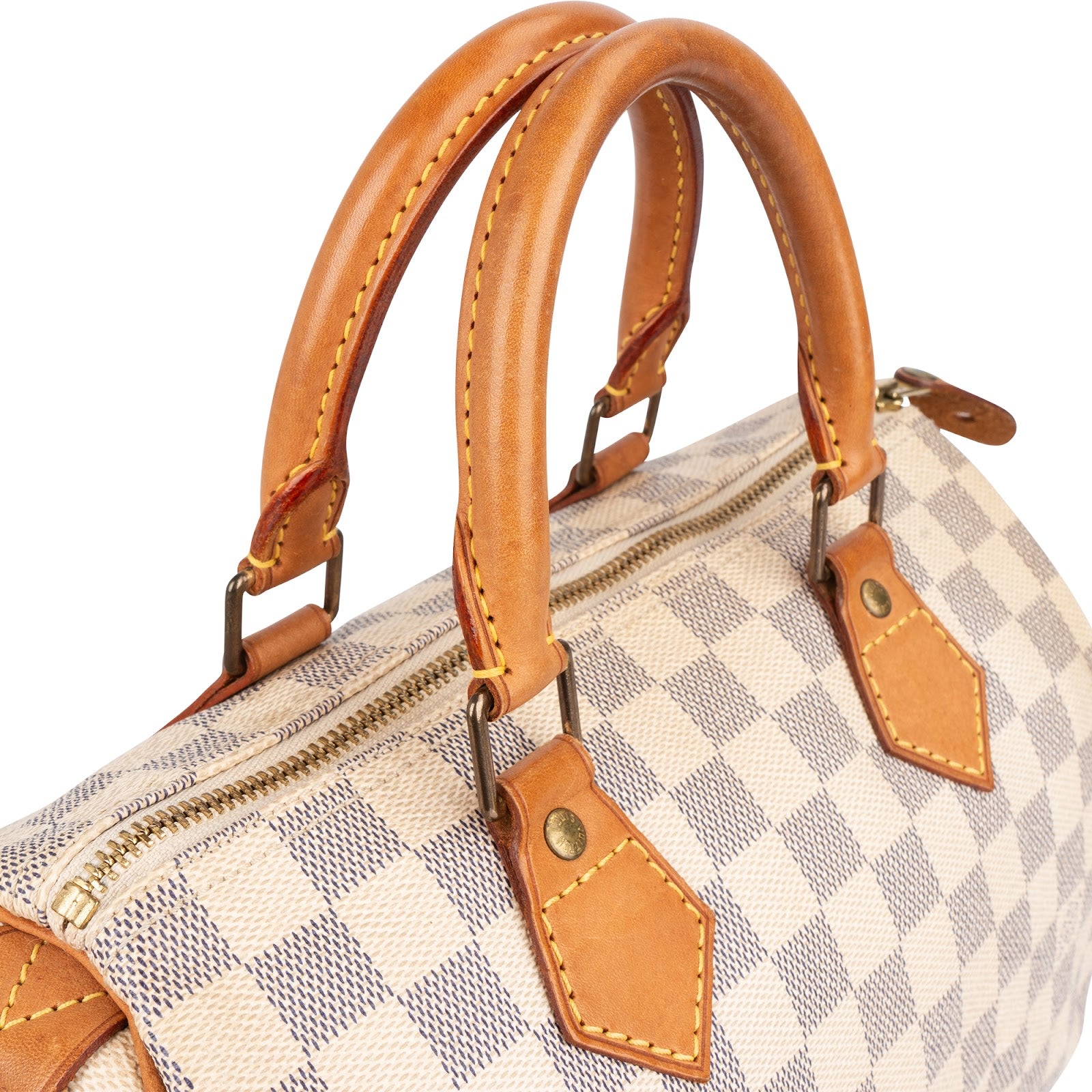 Borsa Boston Speedy 25 in tela Monogram Damier Azur di Louis Vuitton