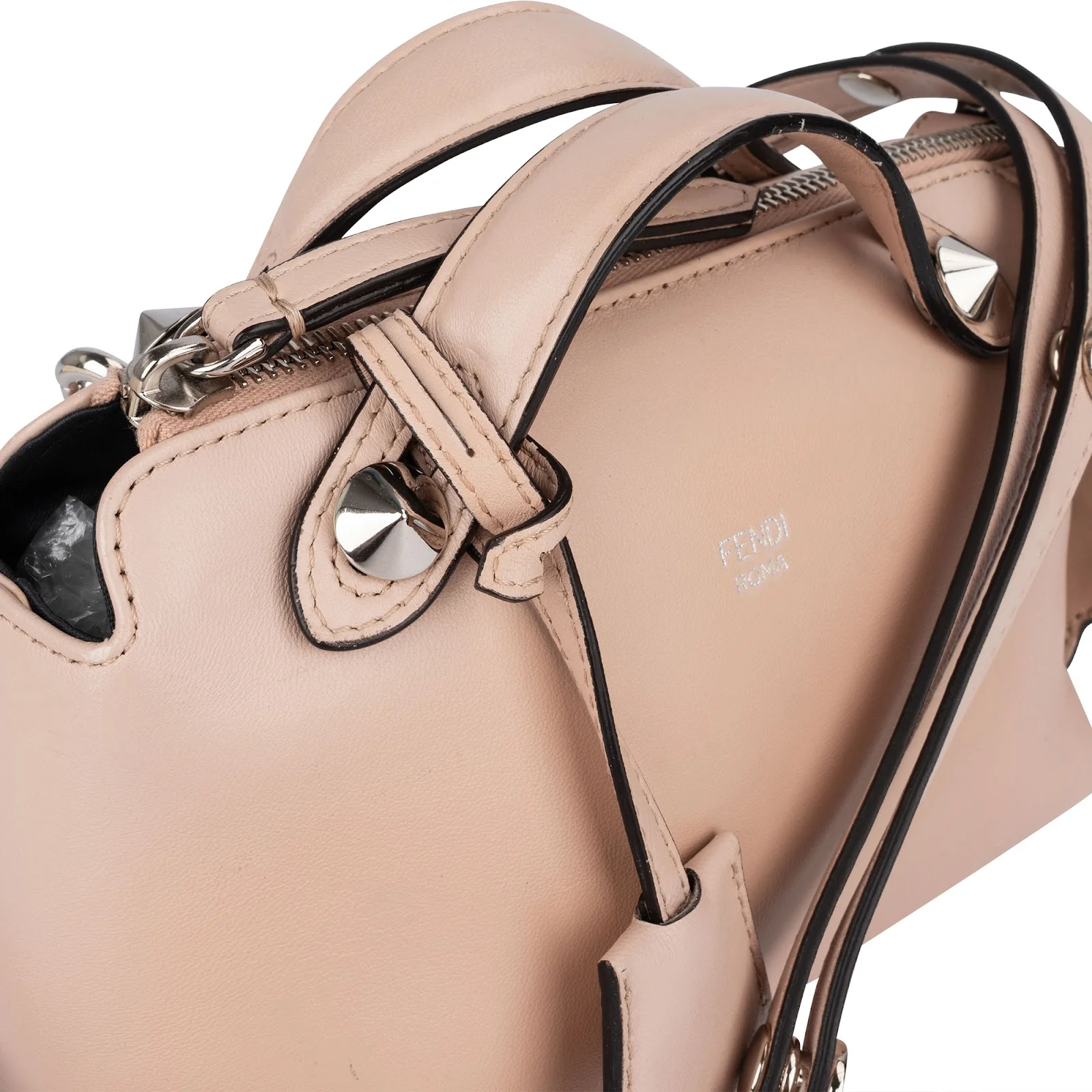 Fendi By The Way Mini Crystal Applique Calfskin Leather Crossbody Bag