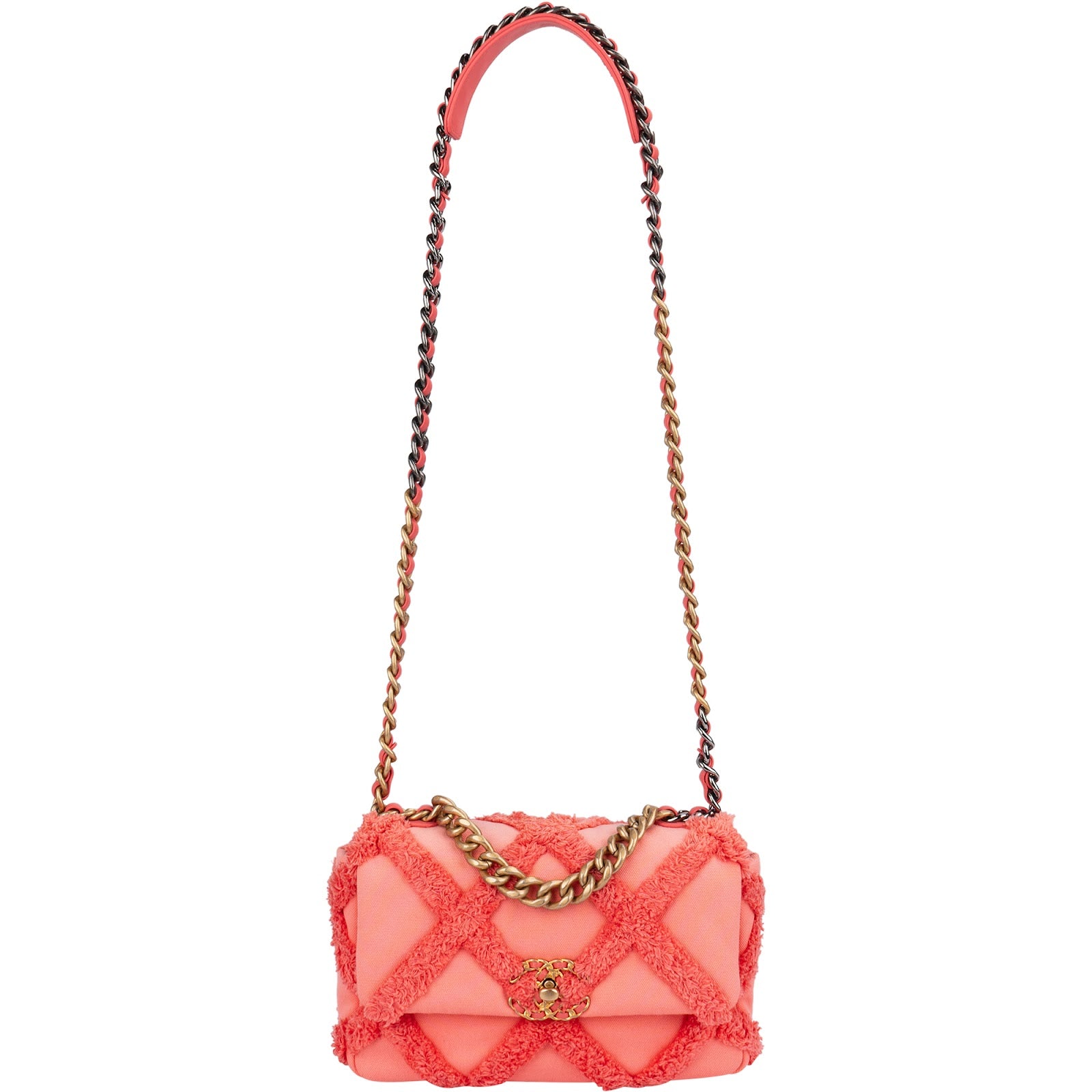 Chanel 19 Frayed Canvas Crossbody Bag