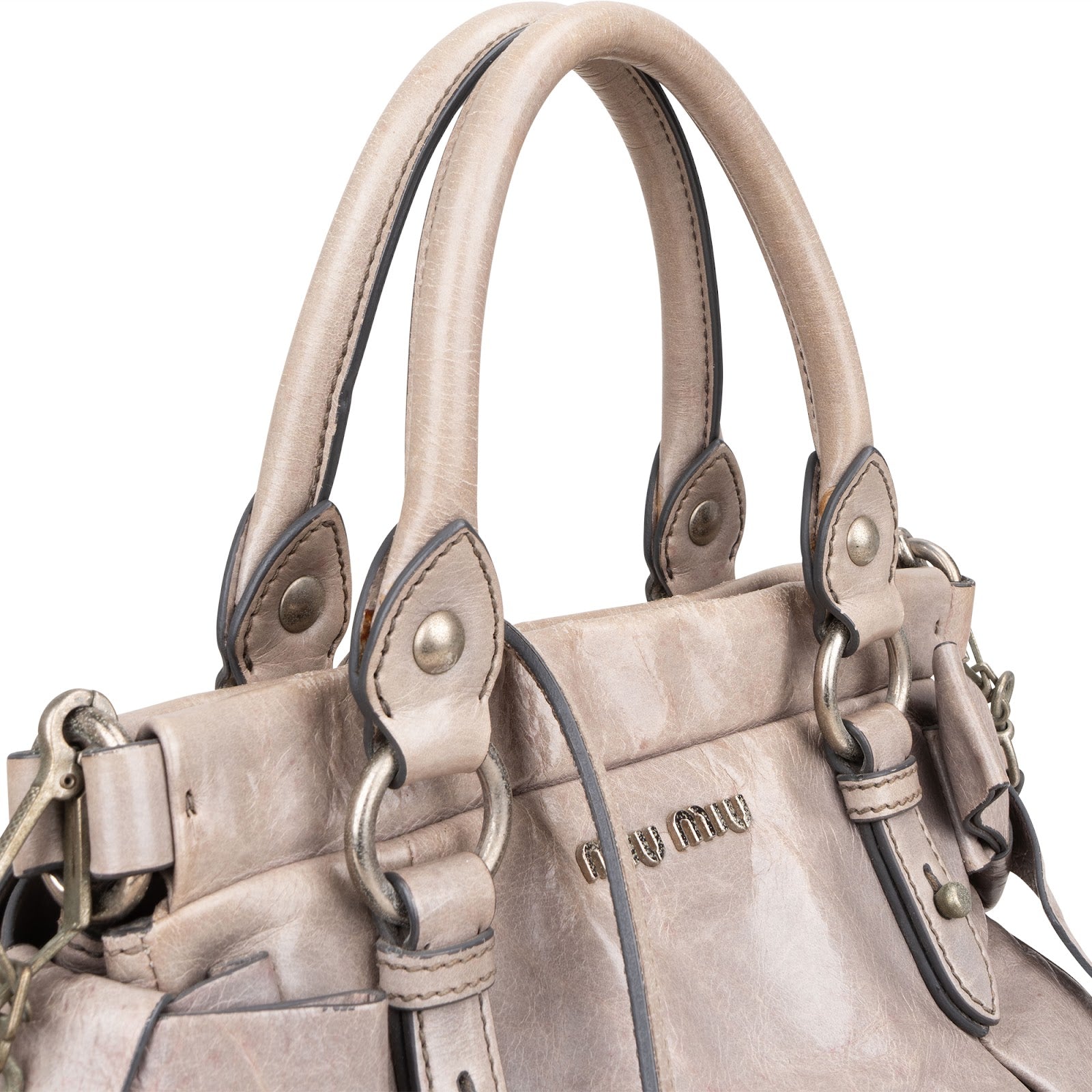 Miu Miu Vitello Lux City Handbag