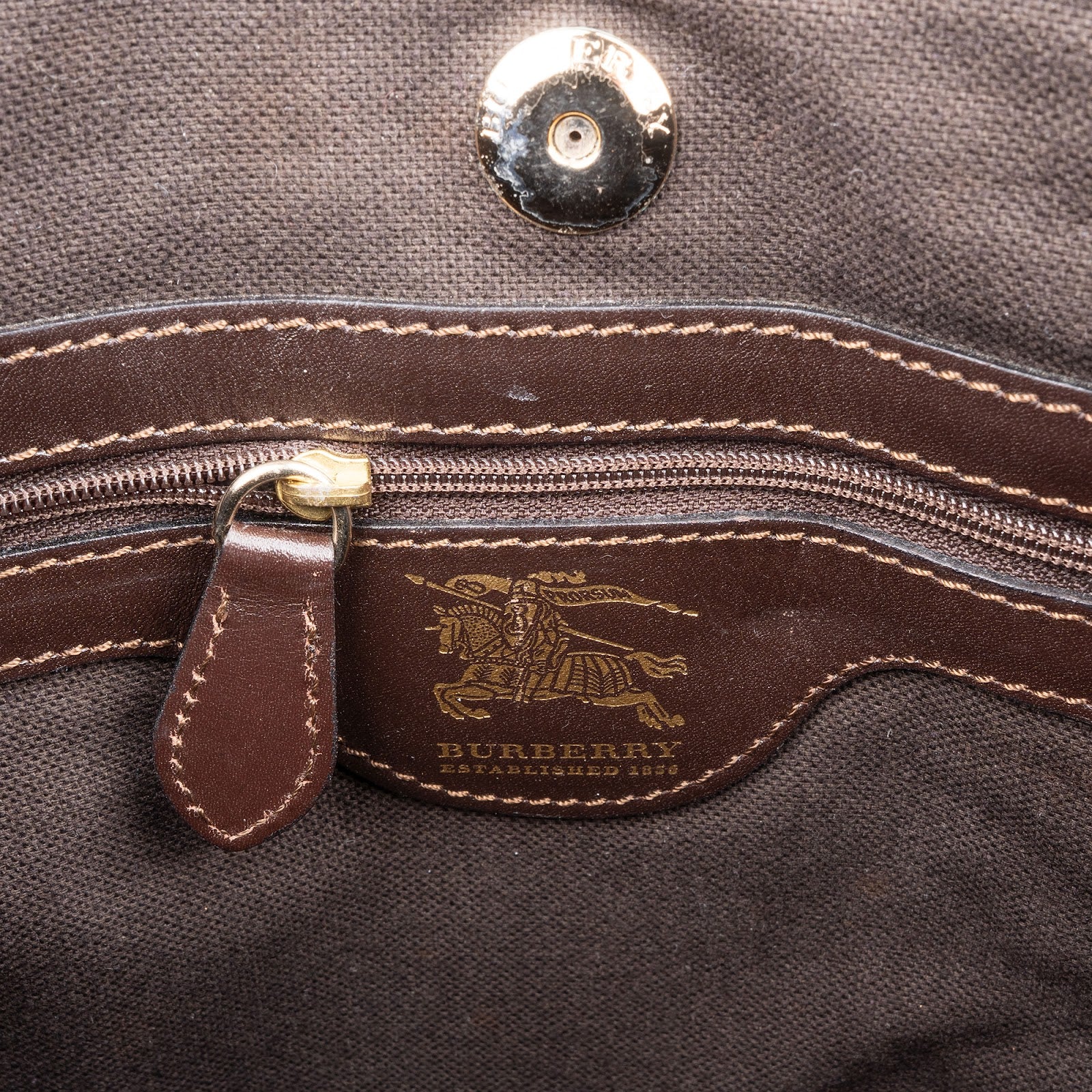 Burberry Nova Check Tote Handbag