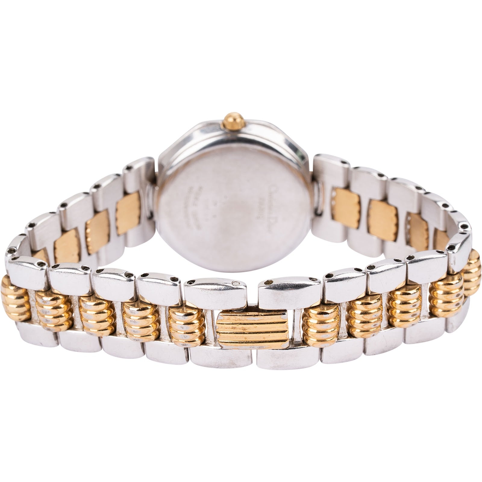 Christian Dior Bicolor Tone Octagon Damenuhr