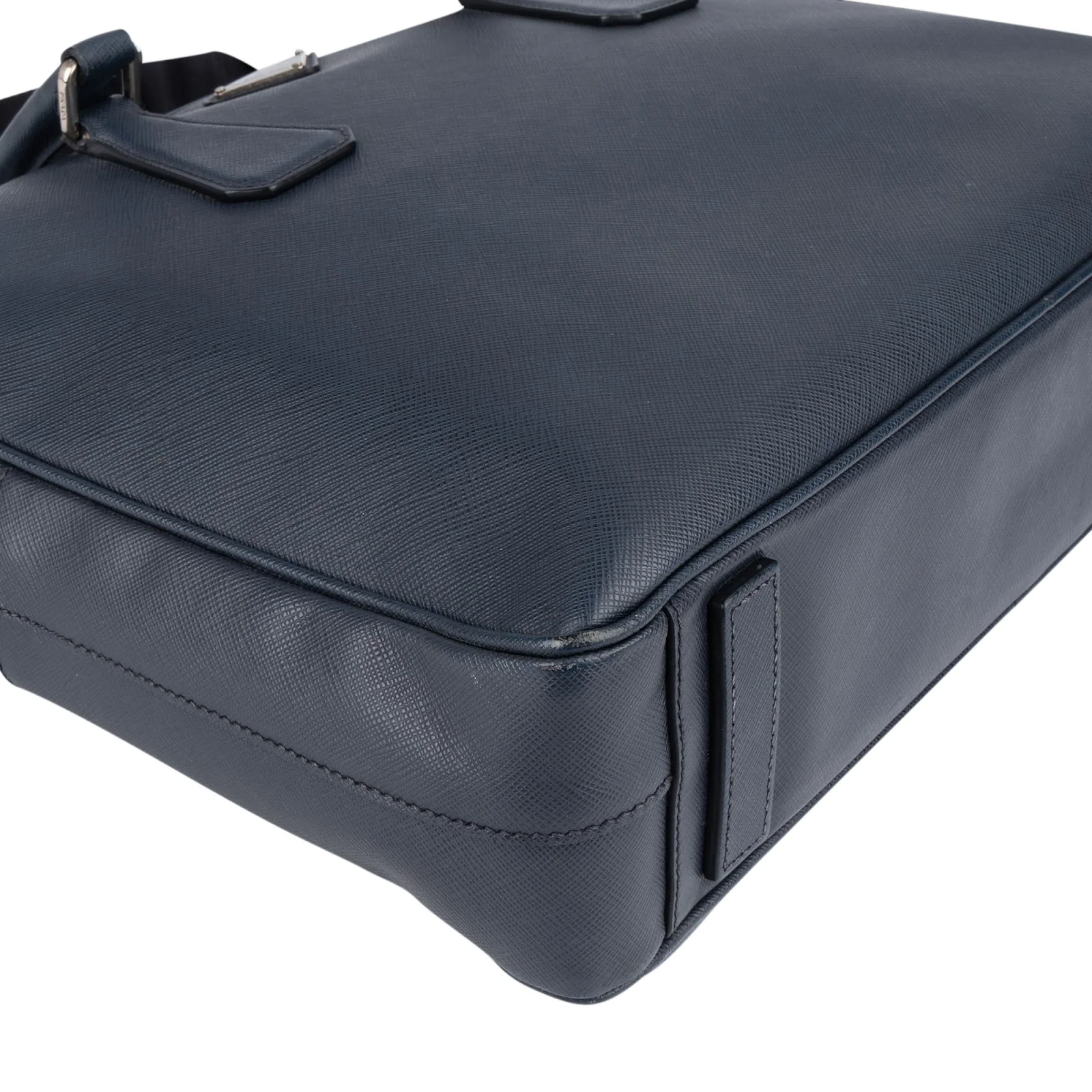 Prada Bleu Saffiano Leather Notebook Tasche