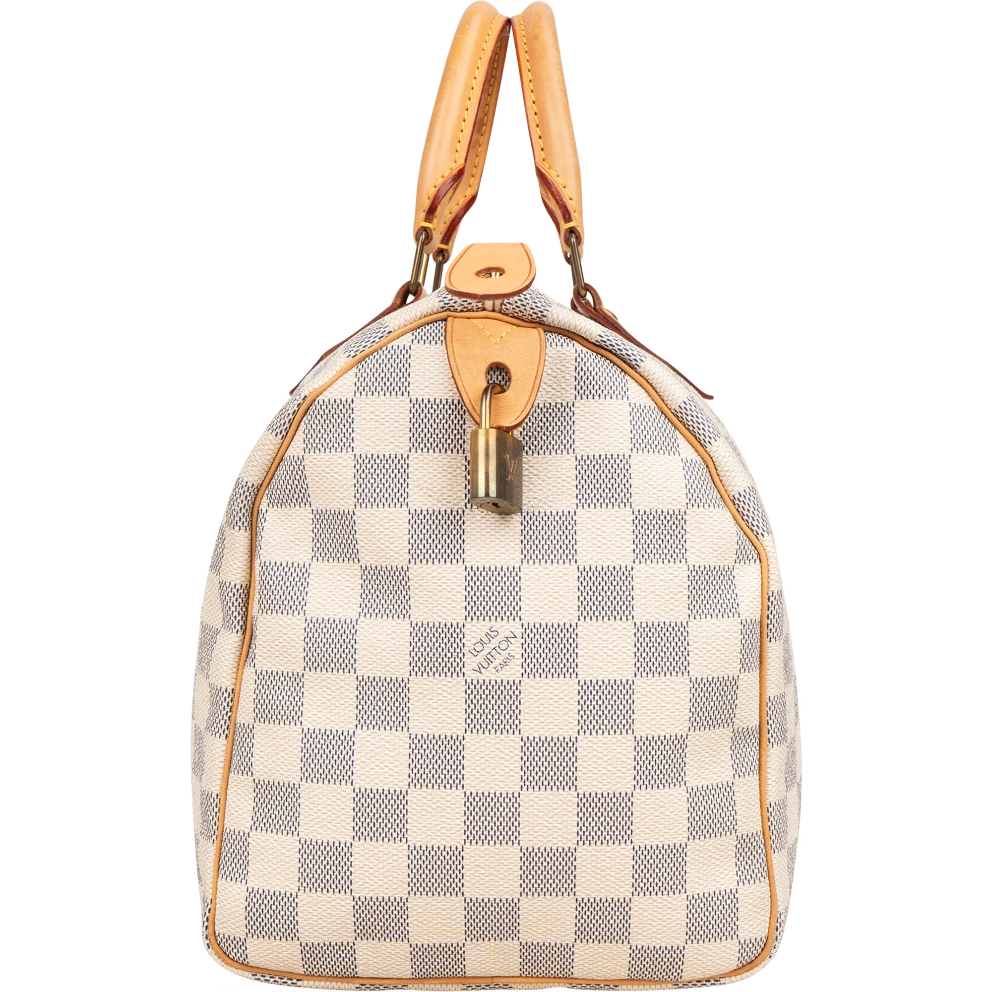 Louis Vuitton Damier Azur Monogram Speedy 30 Boston Bag