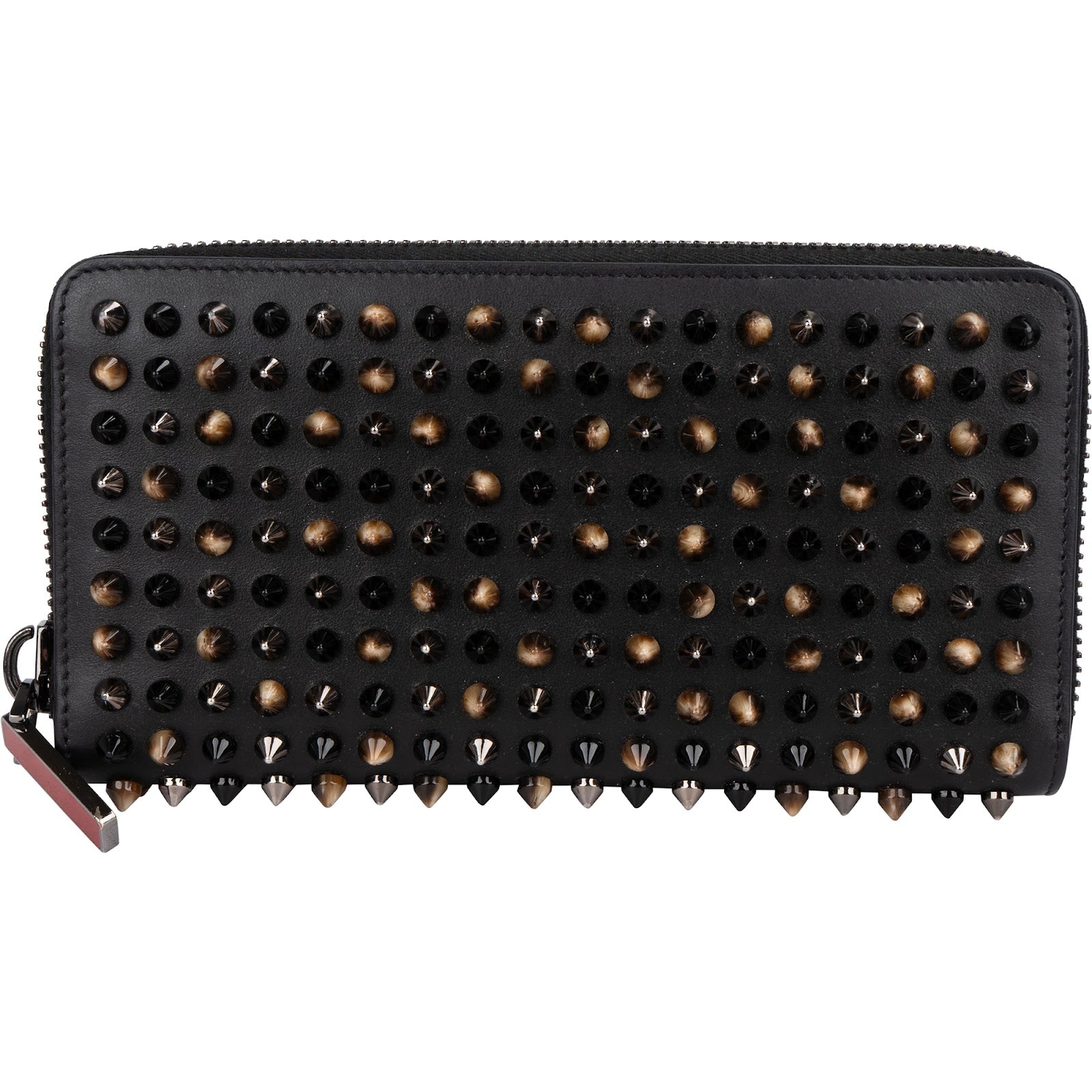 Christian Louboutin Panettone Spikes Zip Around Wallet