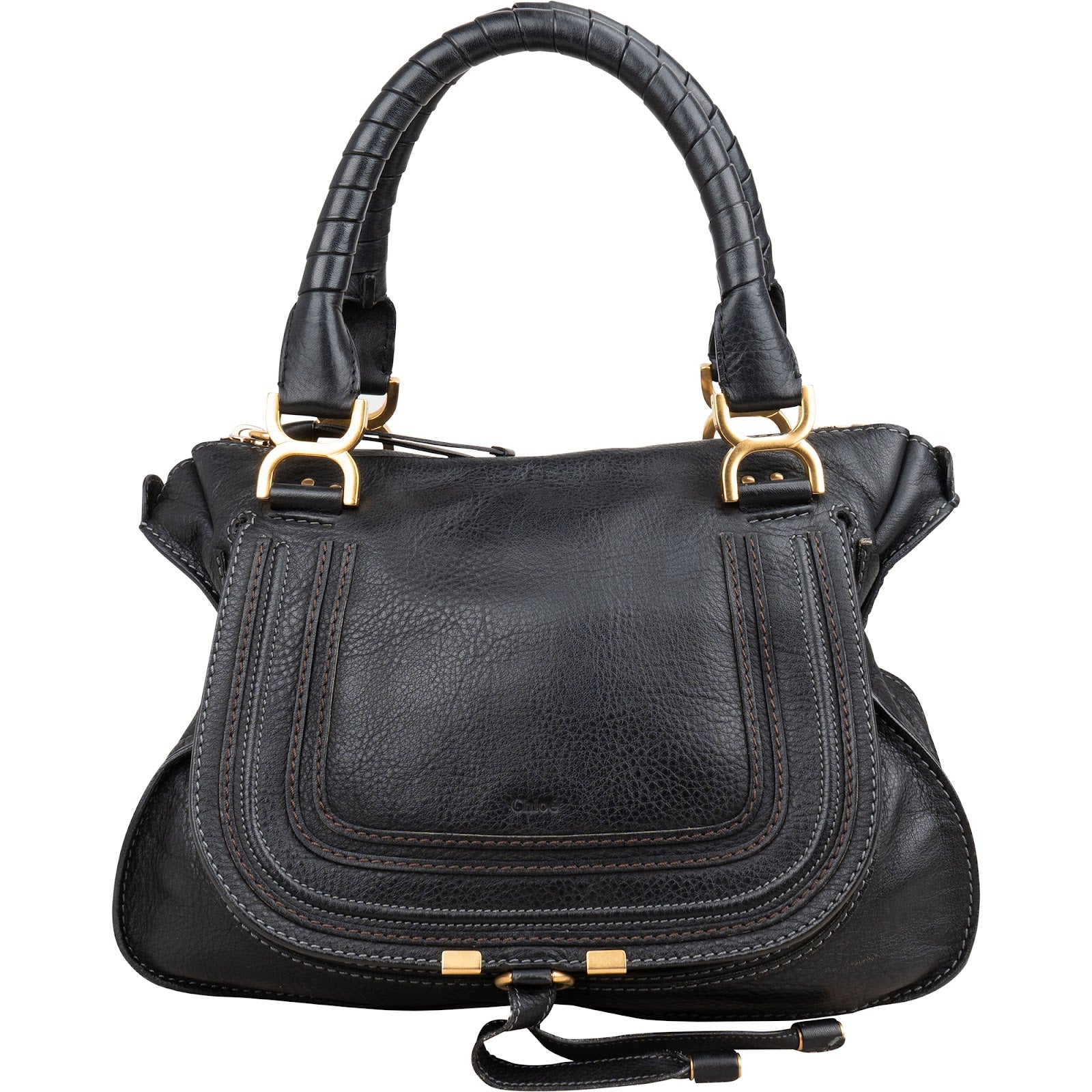 Chloé Grained Calfskin Leather Marcie Handbag