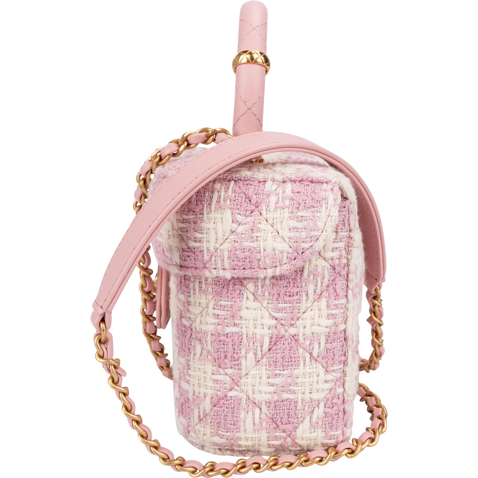 Chanel Quilted Tweed Top Handle CC Vanity Case