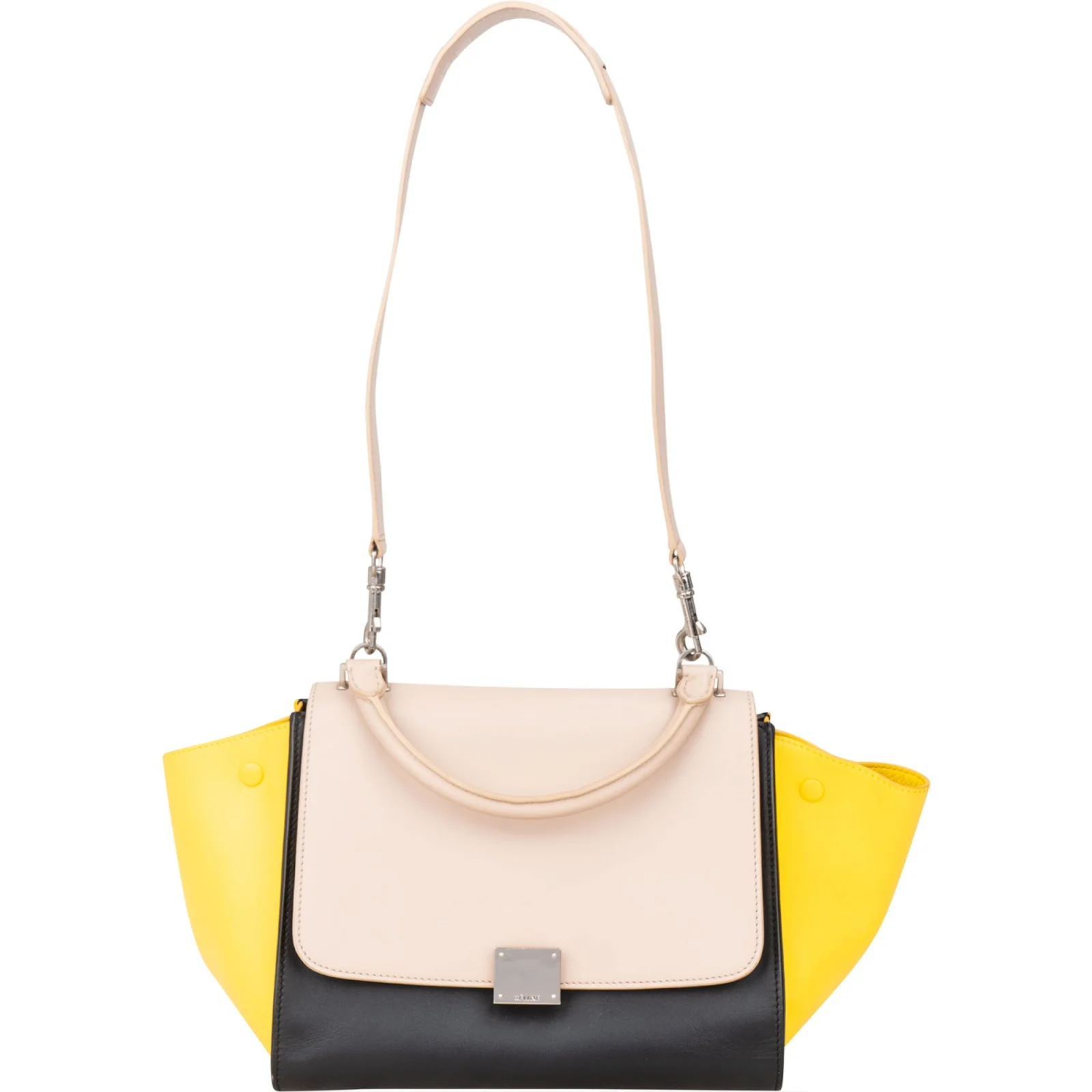 Céline Tricolor Leather Trapeze Handbag
