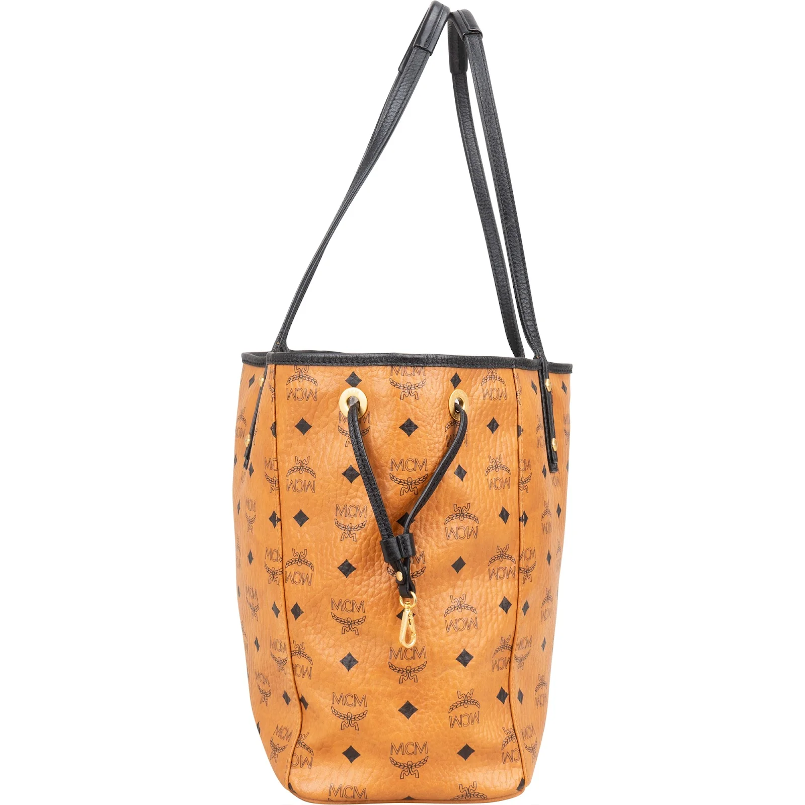 MCM Monogram Visetos Liz Shopper Tote Shoulder Bag