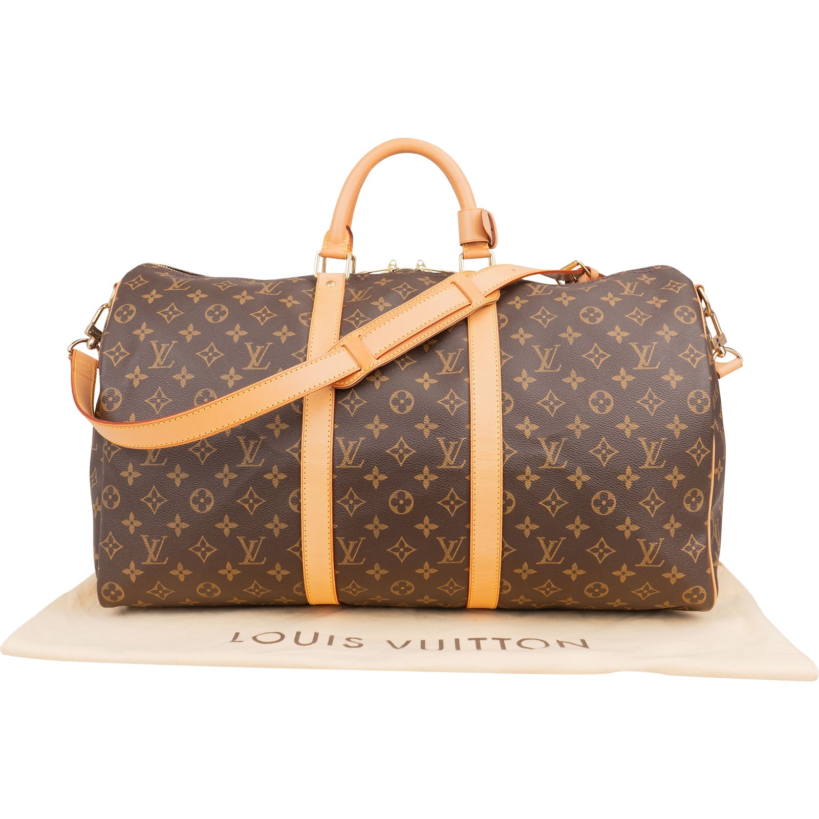 Louis Vuitton Monogram Canvas Keepall 50 Bandoulière Reisetasche