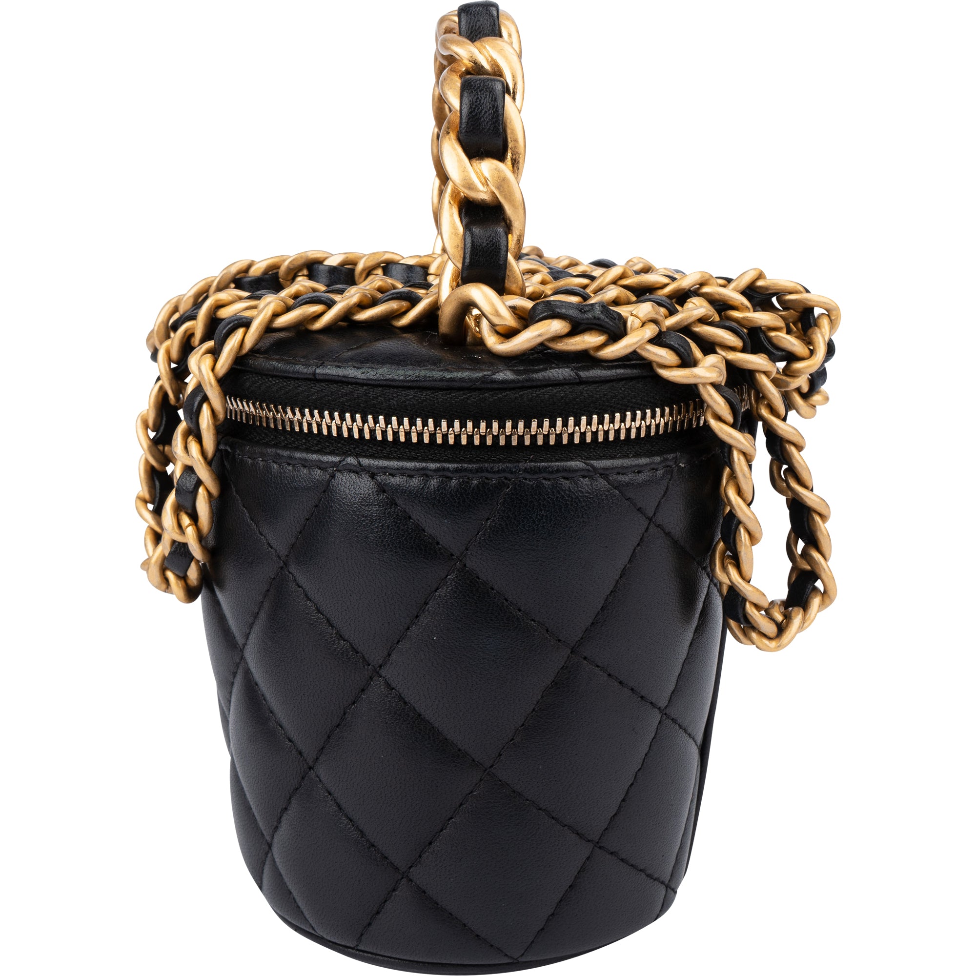 Mini sac à bandoulière « Vanity » en agneau matelassé Chanel