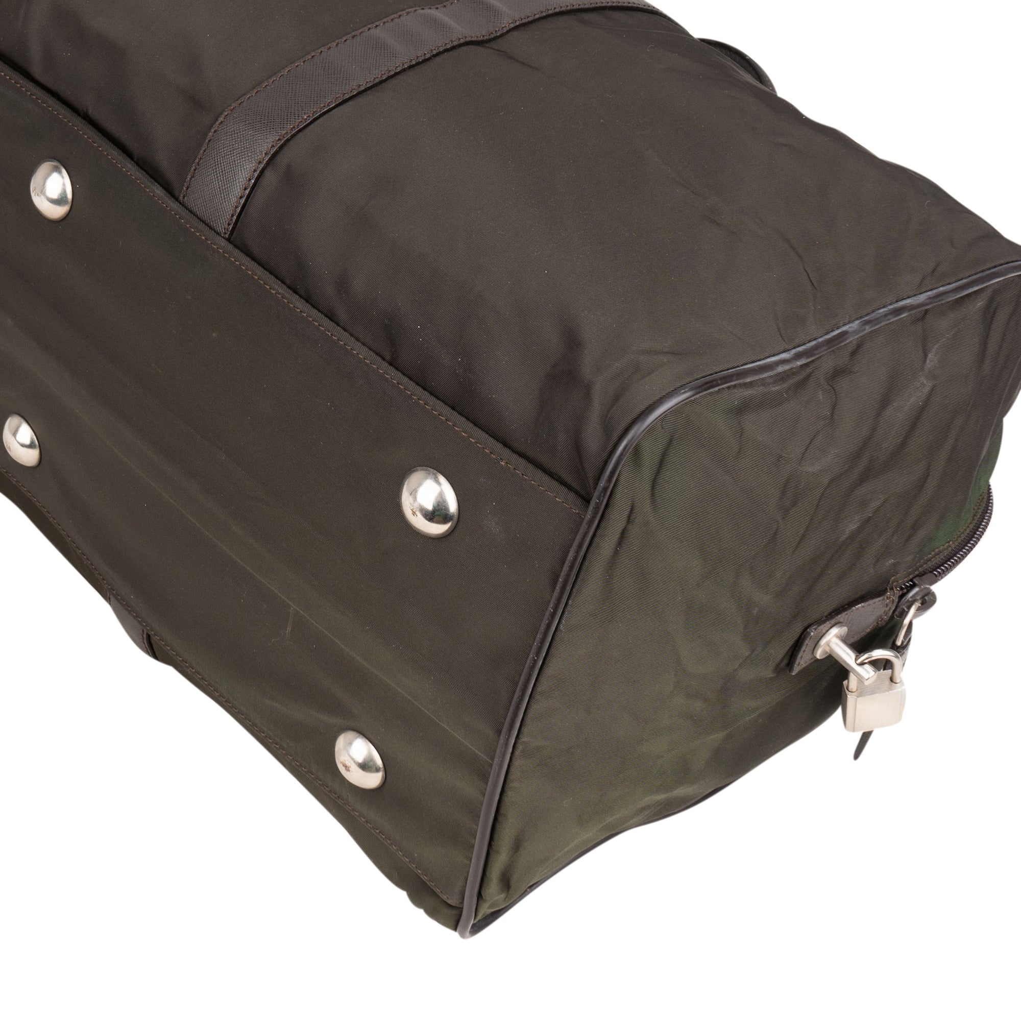 Prada Nylon Triangle Duffle Bag 48