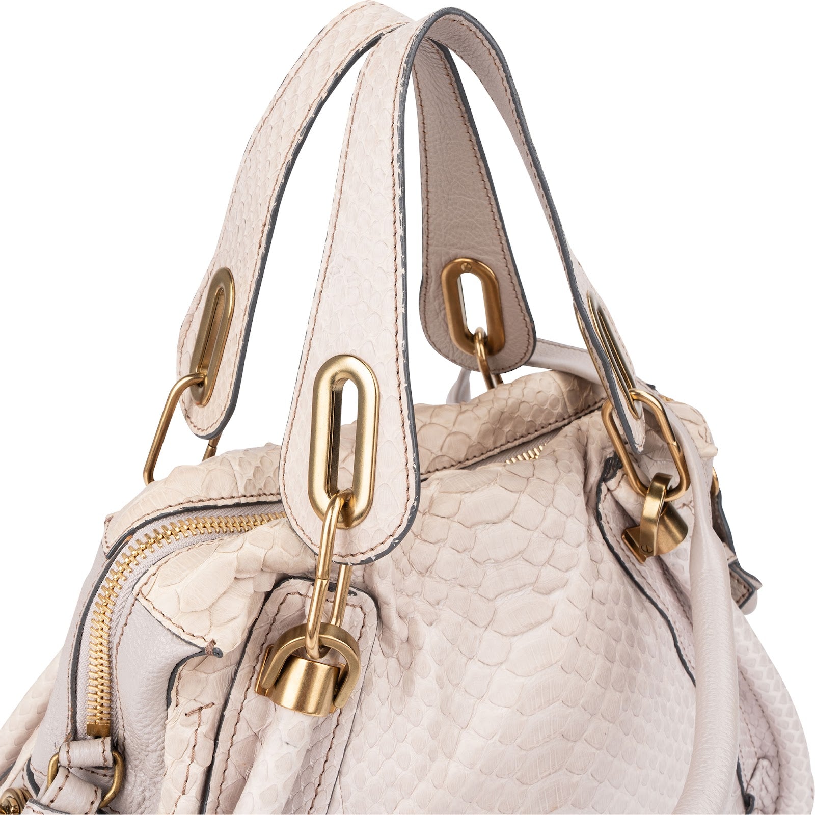 Chloé – Paraty Shoulder Bag aus Pythonleder