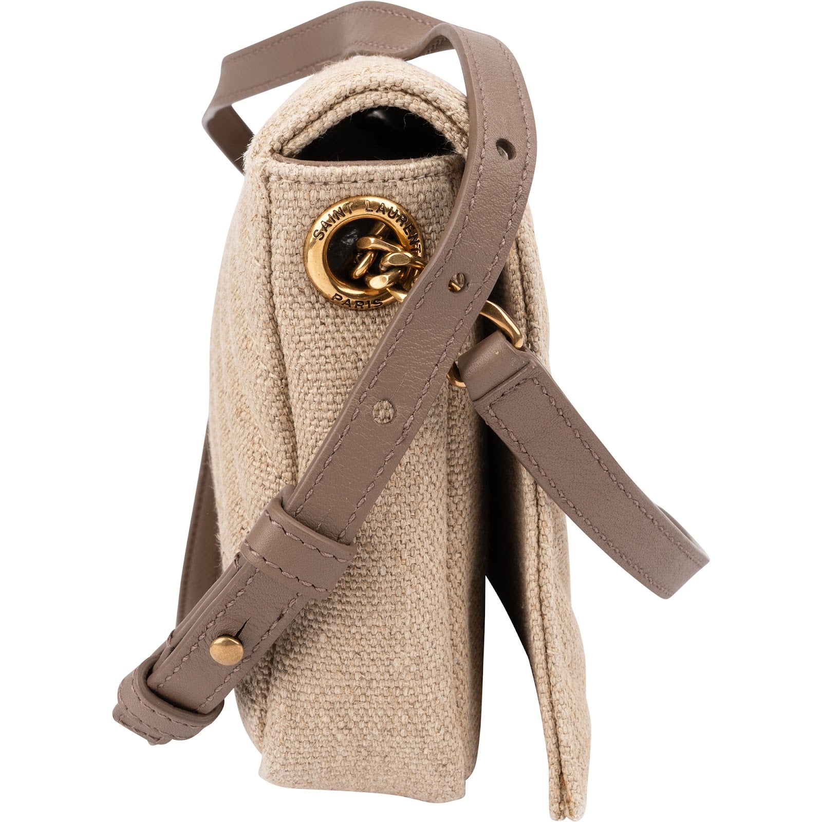 Saint Laurent Chevron Raffia Matelassé Envelope Crossbody Bag