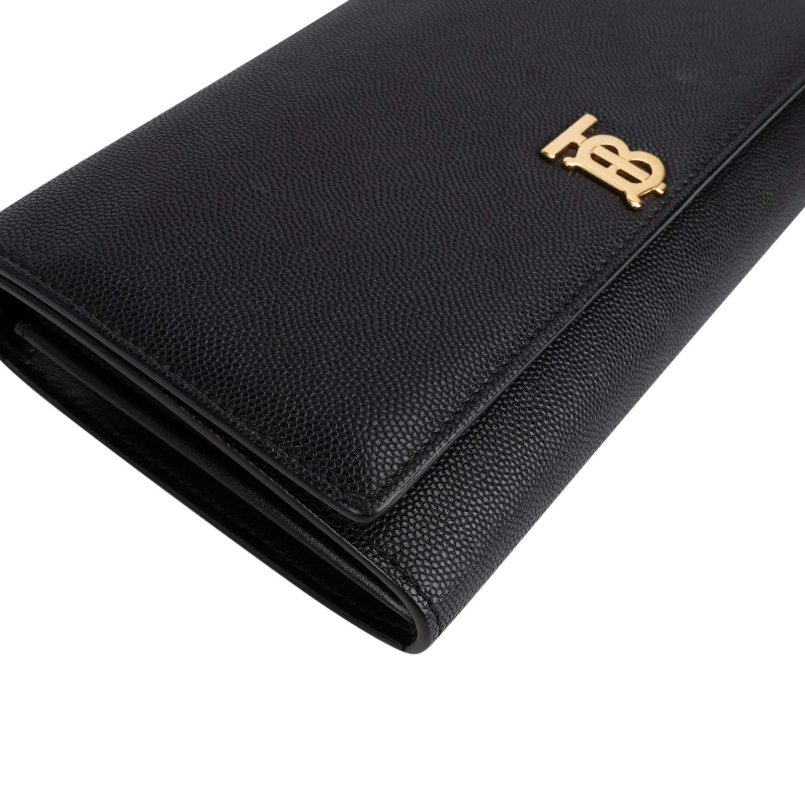 Burberry Grained Leather TB Wallet on a Chain Crossbody Bag
